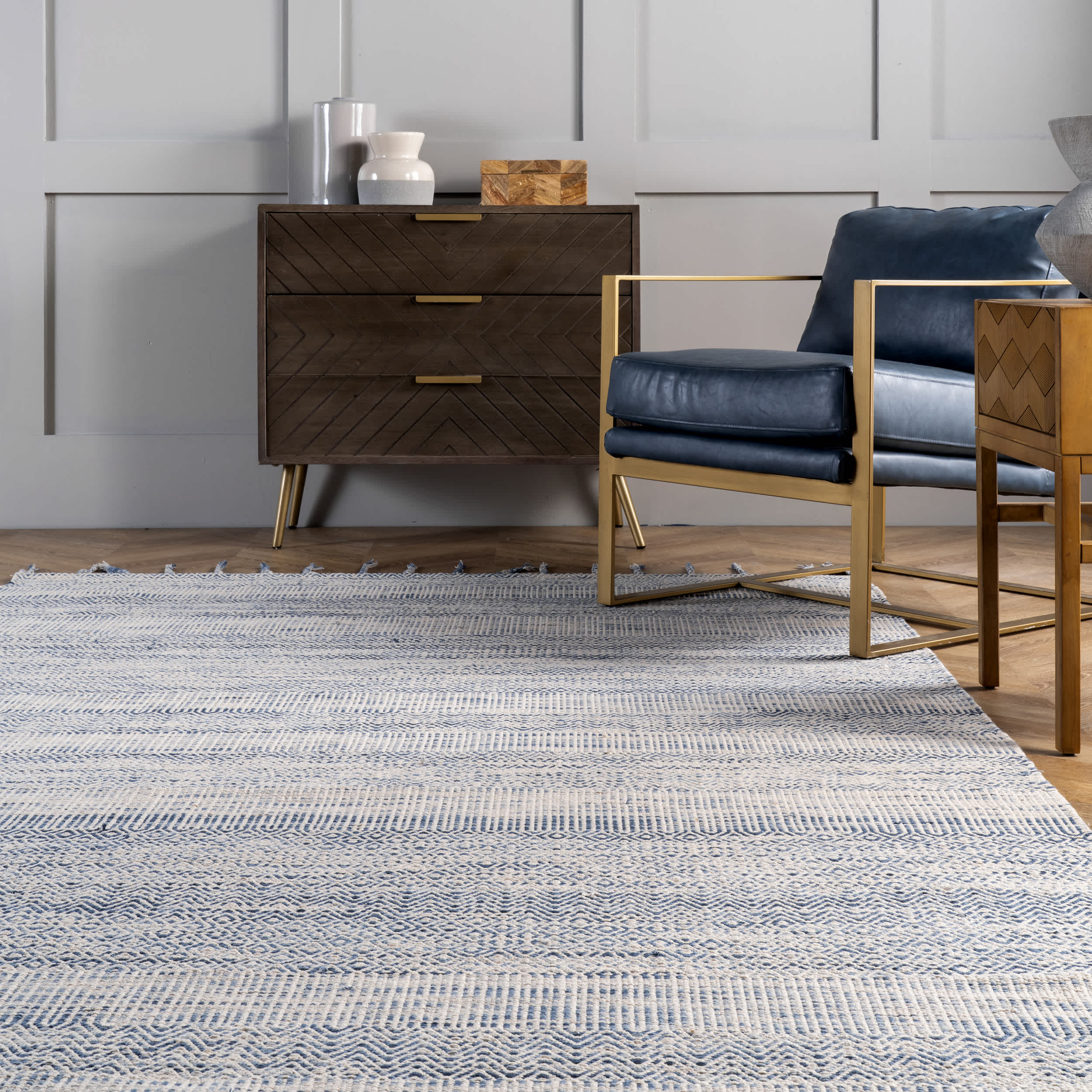 Diem Geometric Cotton Tassel Area Rug - Image 8