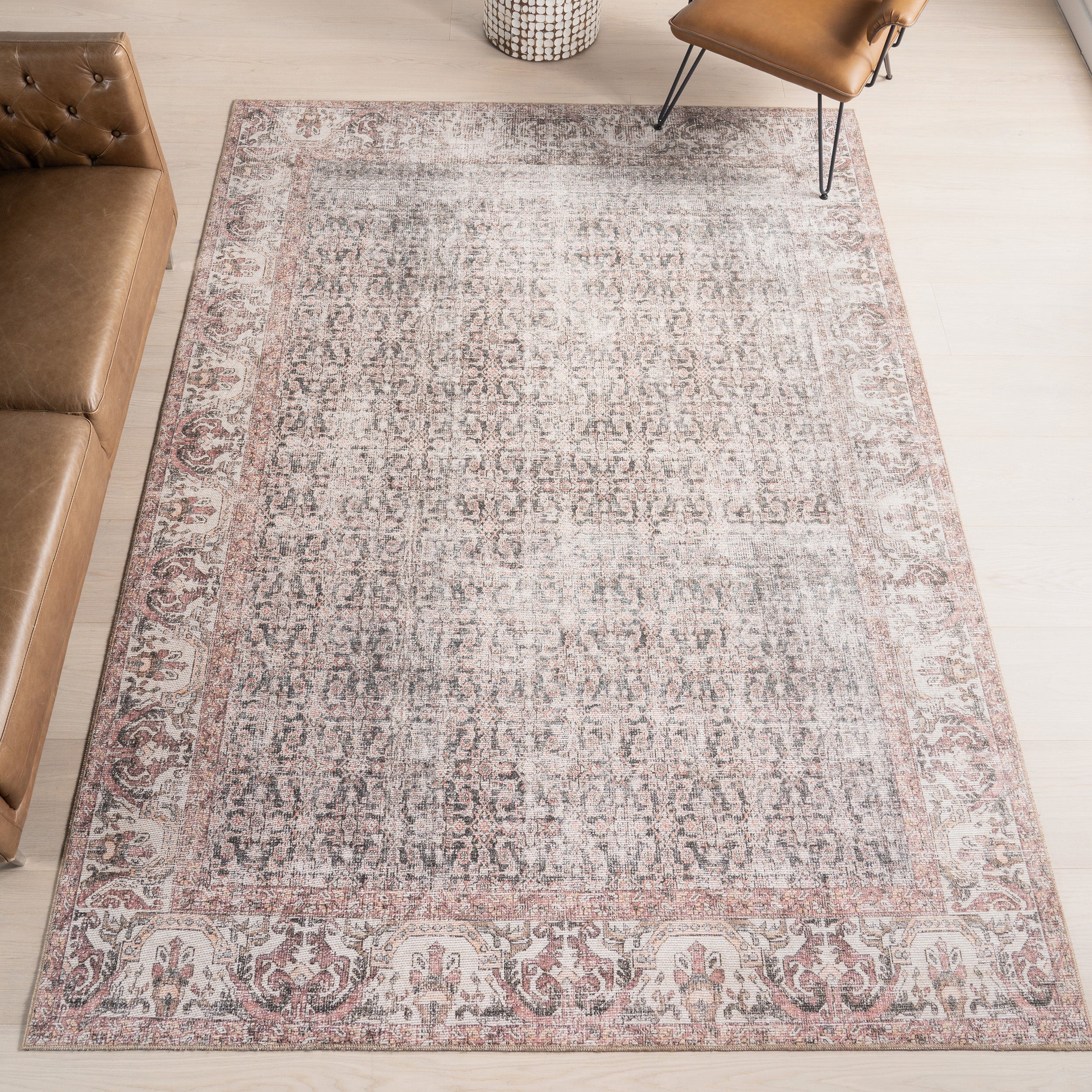Hillstone Collection Marlowe Traditional Vintage Medallion Area Rug - Image 2