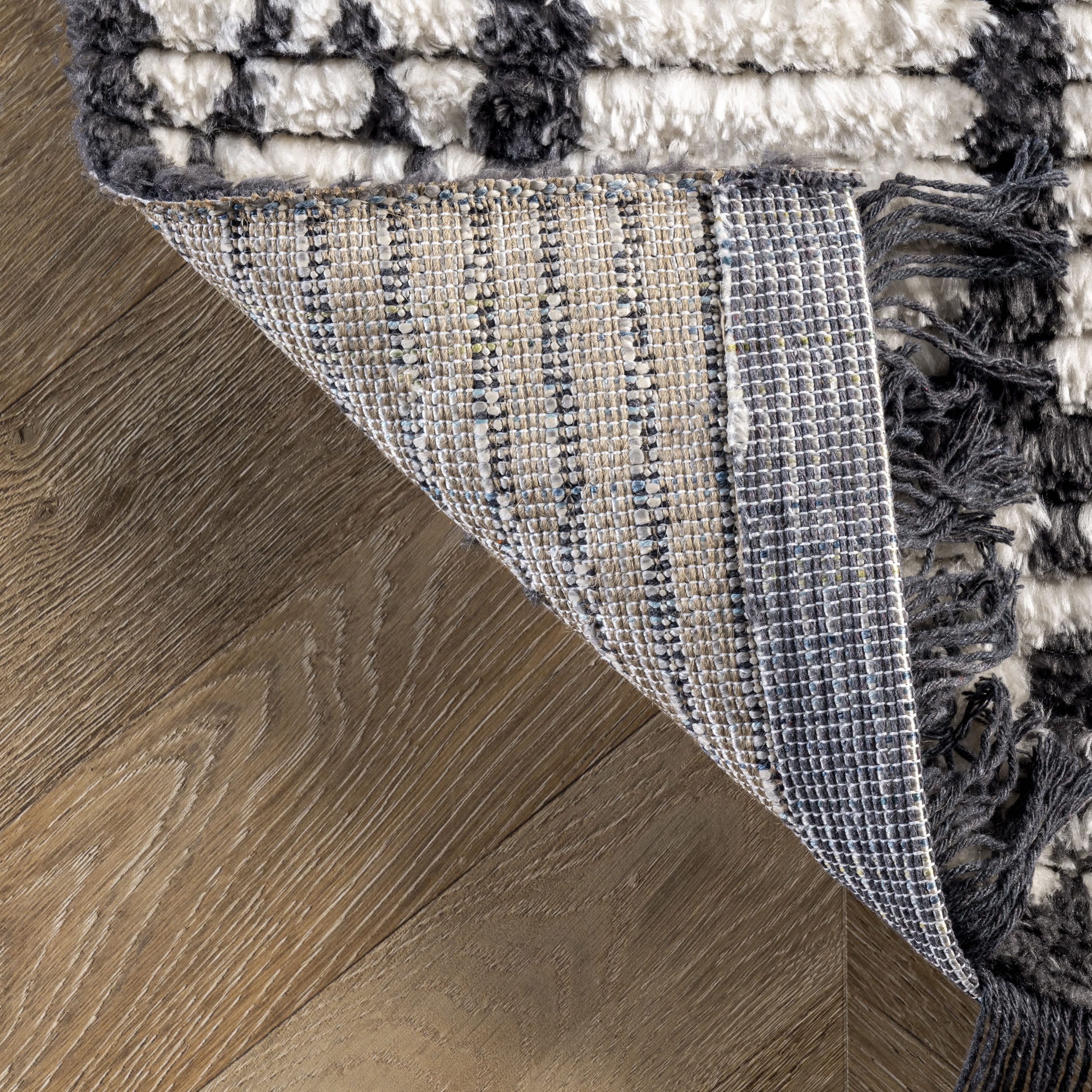Caroline Tribal Stripe Soft Shag Fringe Area Rug - Image 7