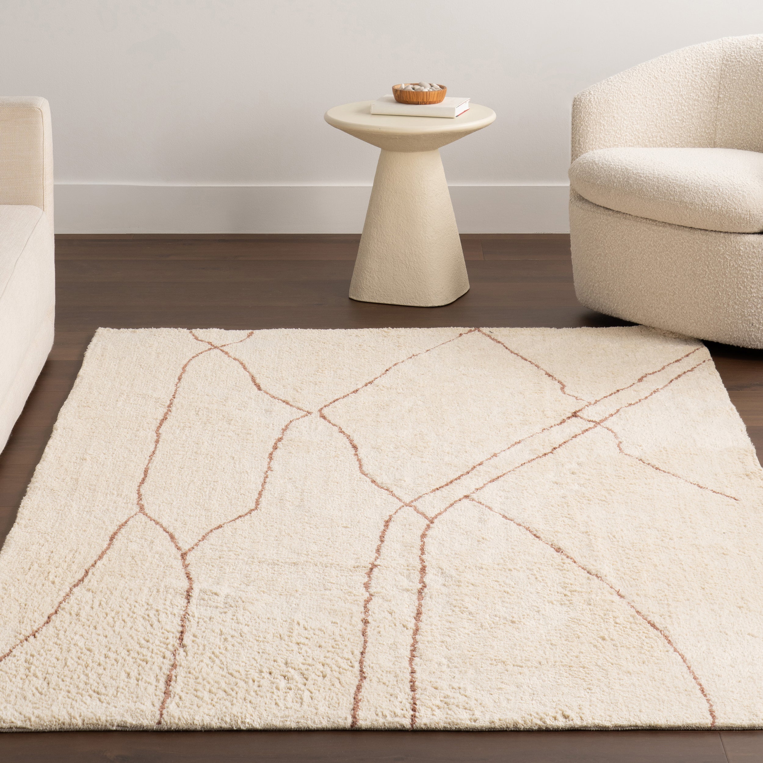 Deepika Contemporary Abstract Cotton Area Rug - Image 9