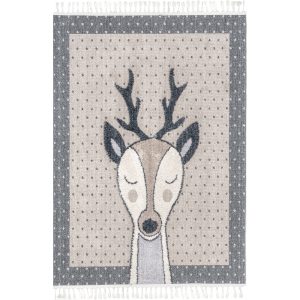 Éléanor Deer Kids Tasseled Area Rug