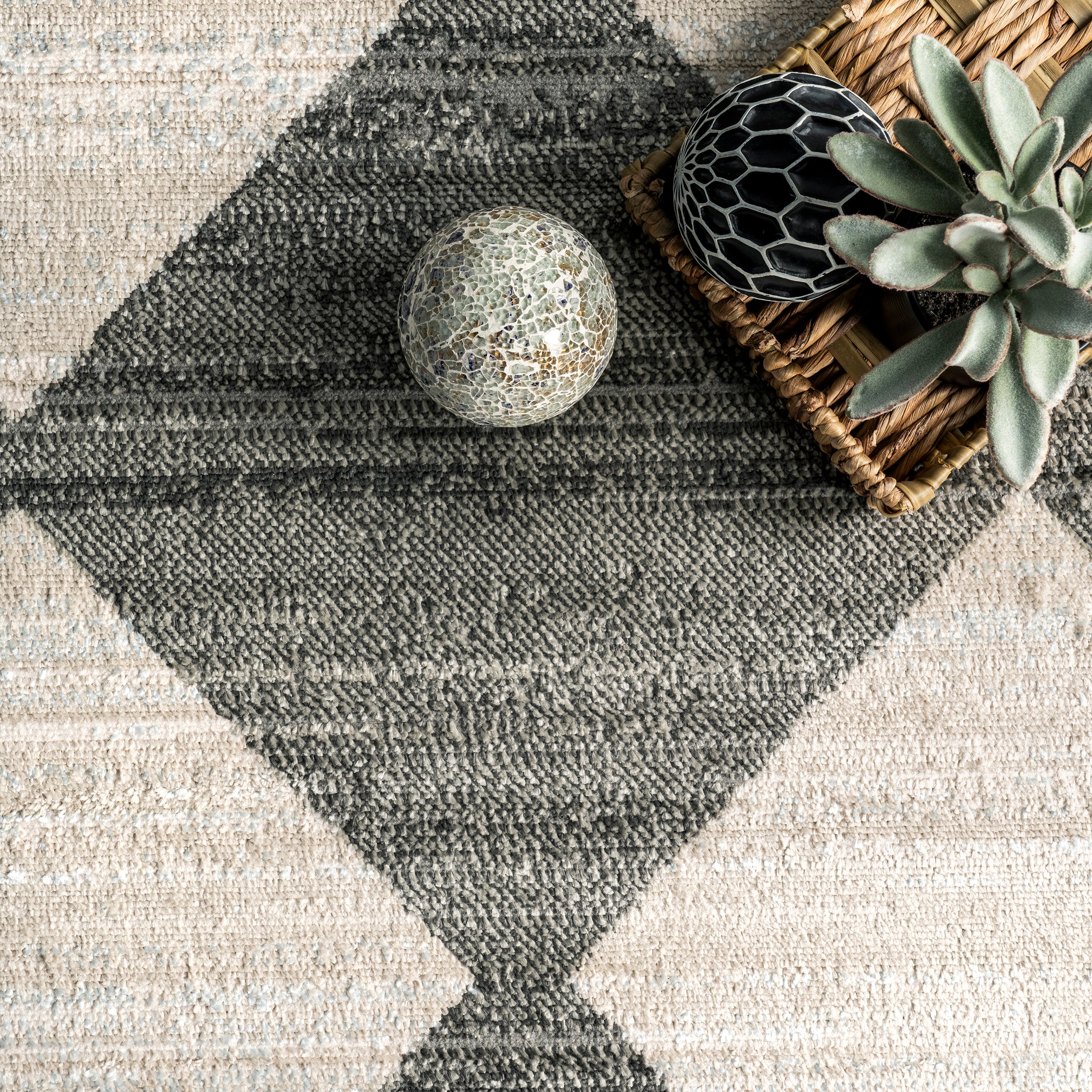 Gianna Contemporary Geometric Checker Tile Area Rug - Image 6