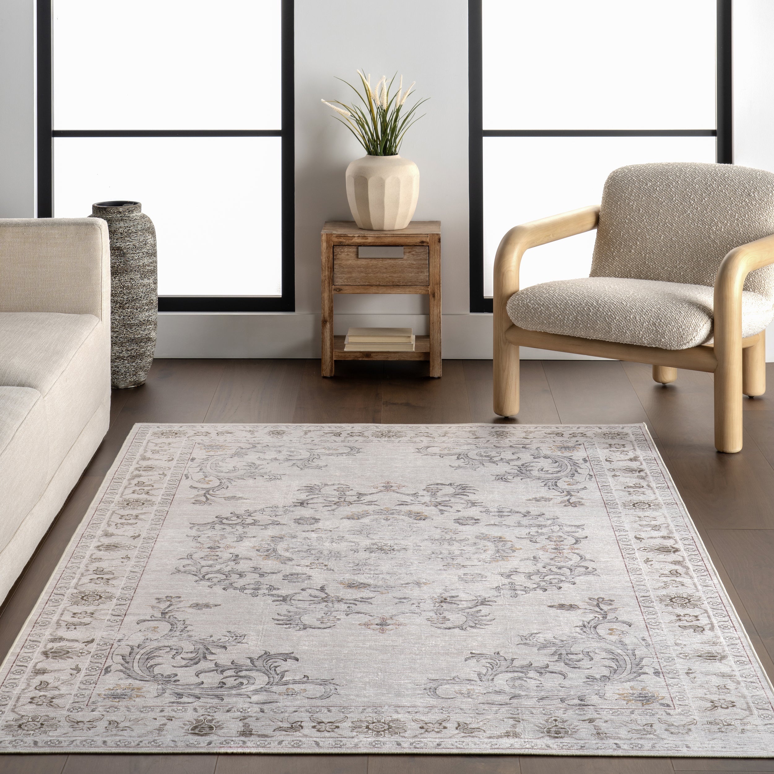 Ainara Splashguard Traditional Machine Washahble Area Rug - Image 9