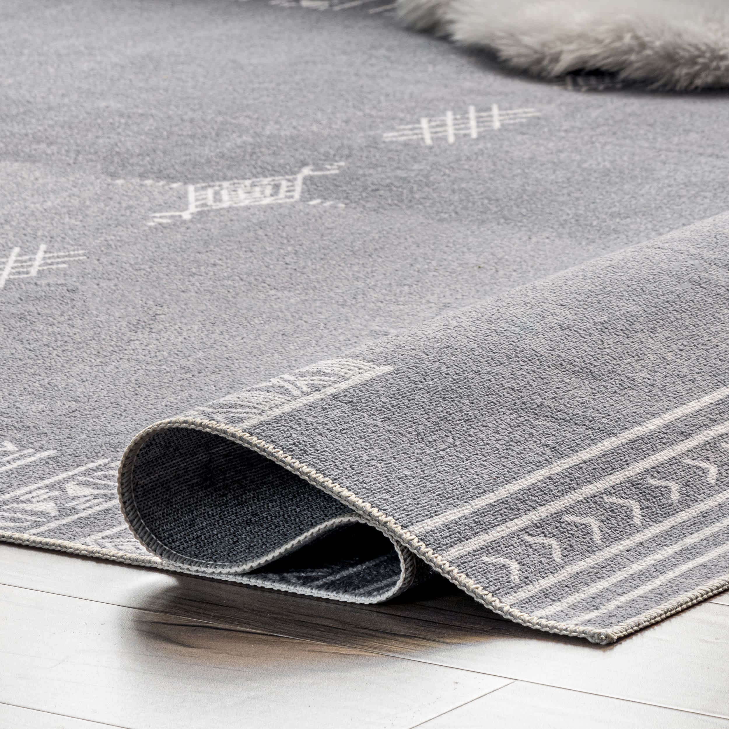 Arina Machine Washable Global Inspired Simplistic Tribal Area Rug - Image 14