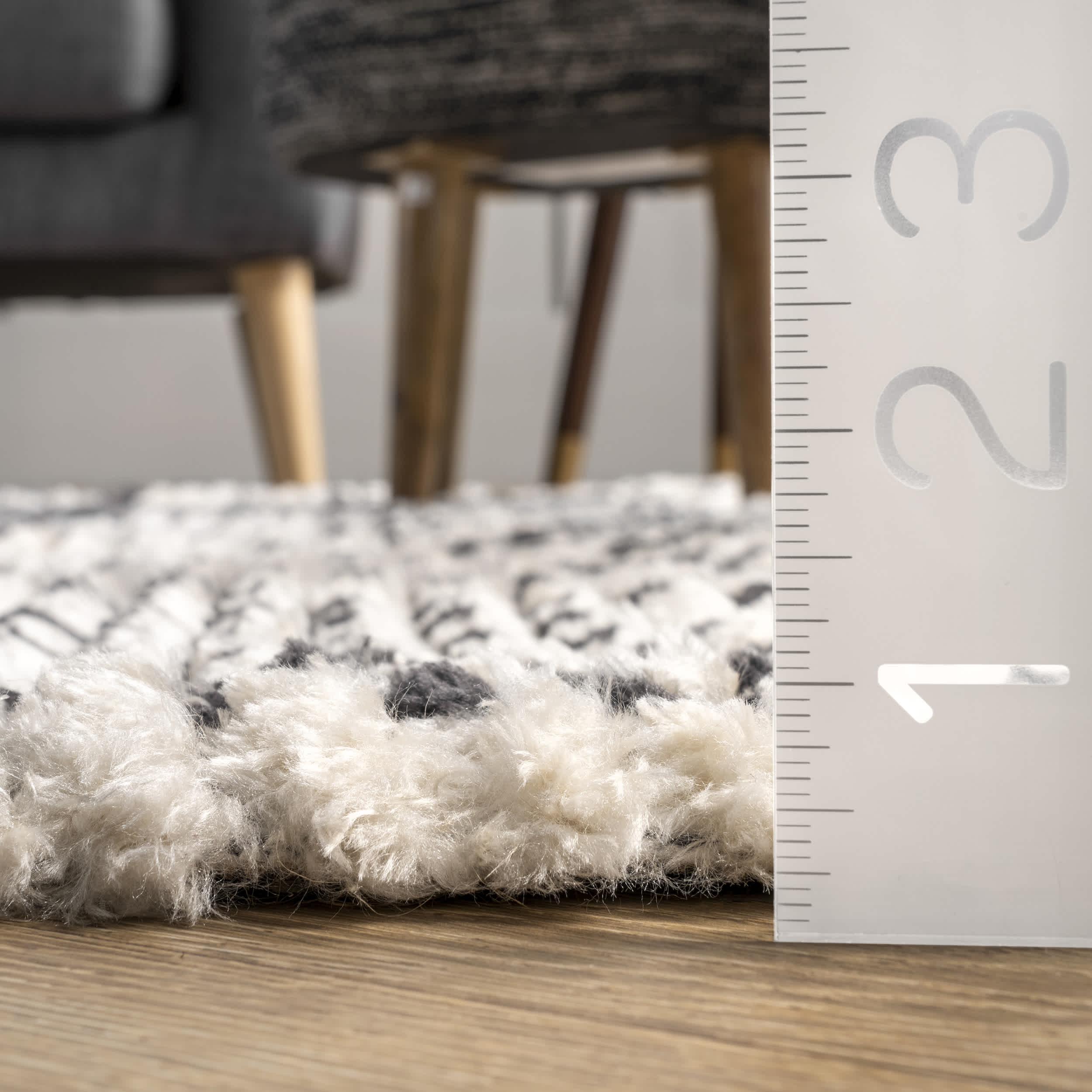 Tessa Tribal Soft Shag Fringe Area Rug - Image 3