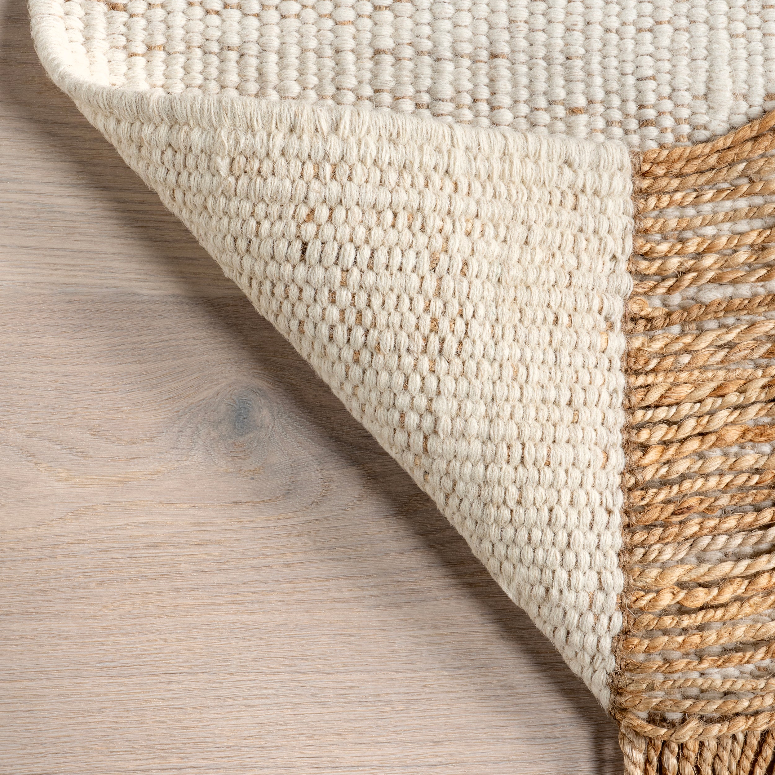 Nanala Bold Striped Jute Tasseled Area Rug - Image 16