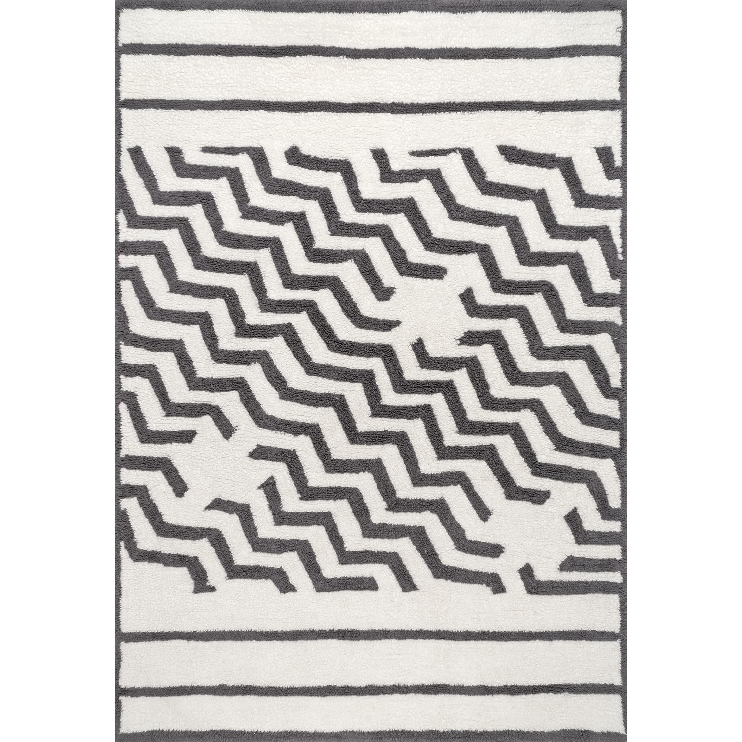 Fading Chevron Wool Washable Area Rug