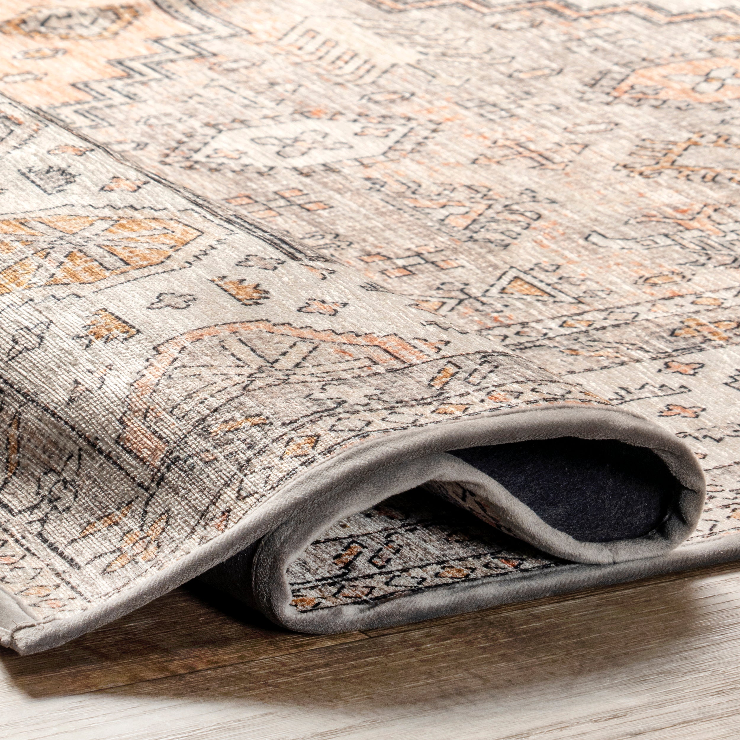 Kesia Vintage Bordered Machine Washable Area Rug - Image 4