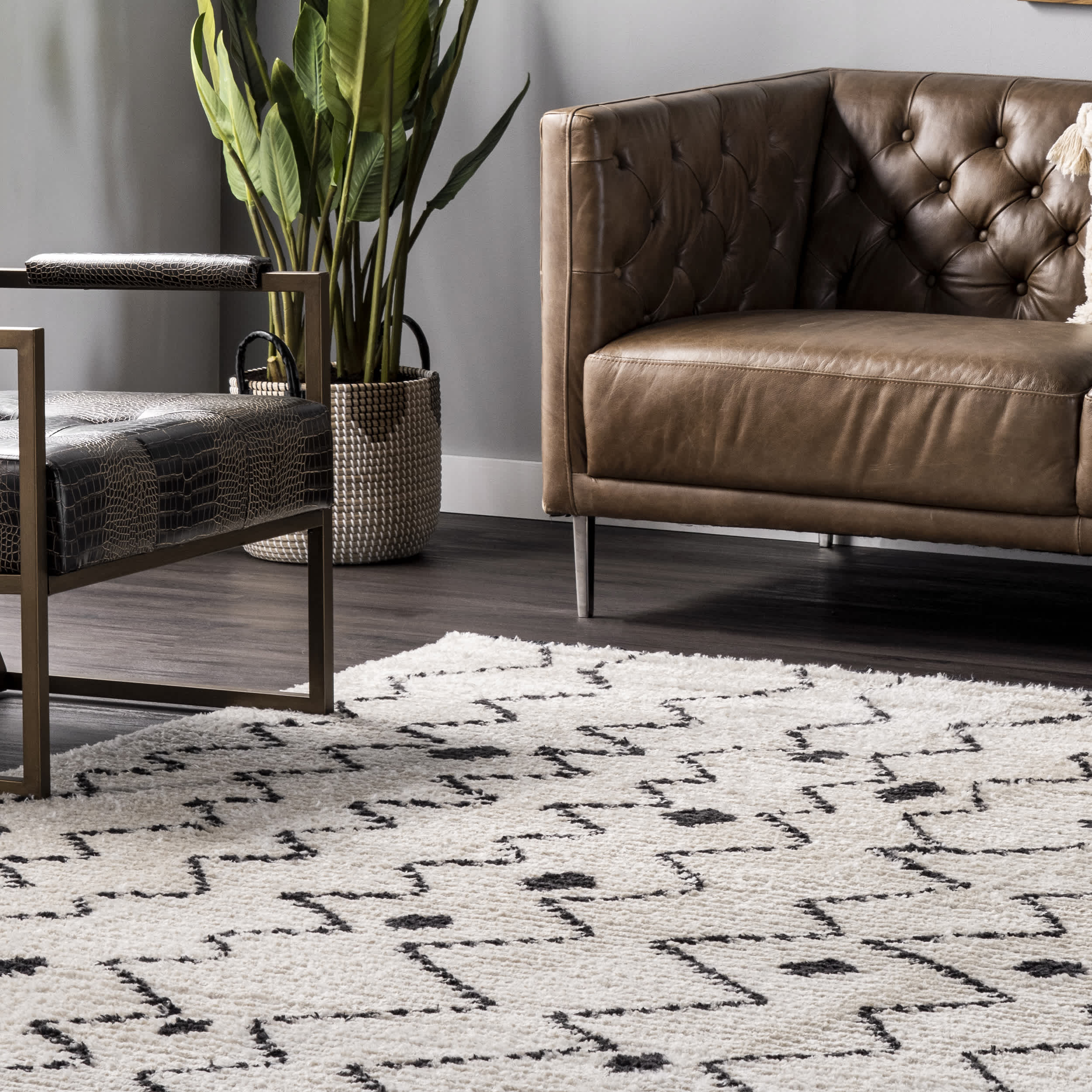Mari Moroccan Soft Shag Fringe Area Rug - Image 9