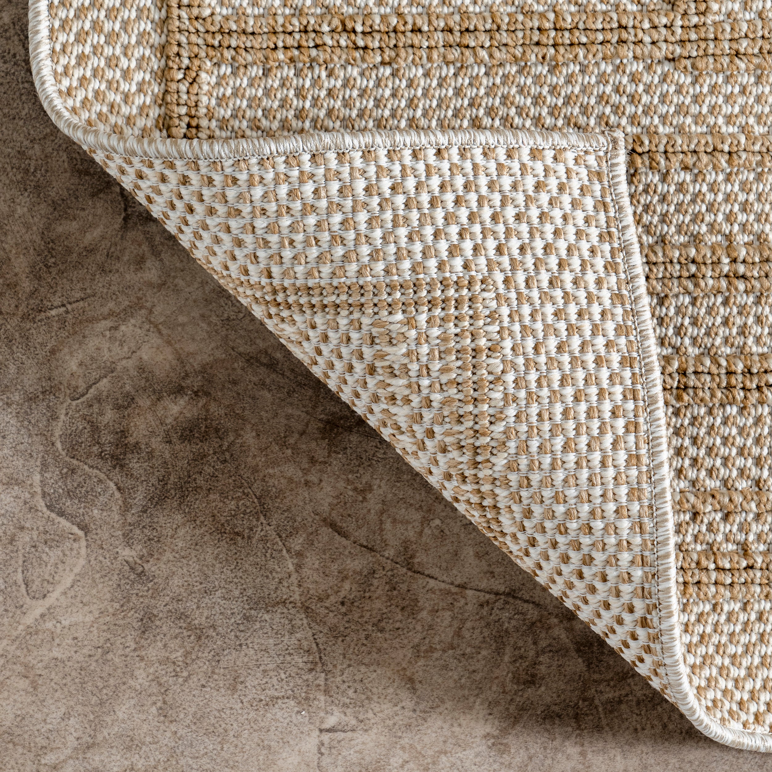 Rickie Solid Striped Indoor/Outdoor Area Rug - Image 7