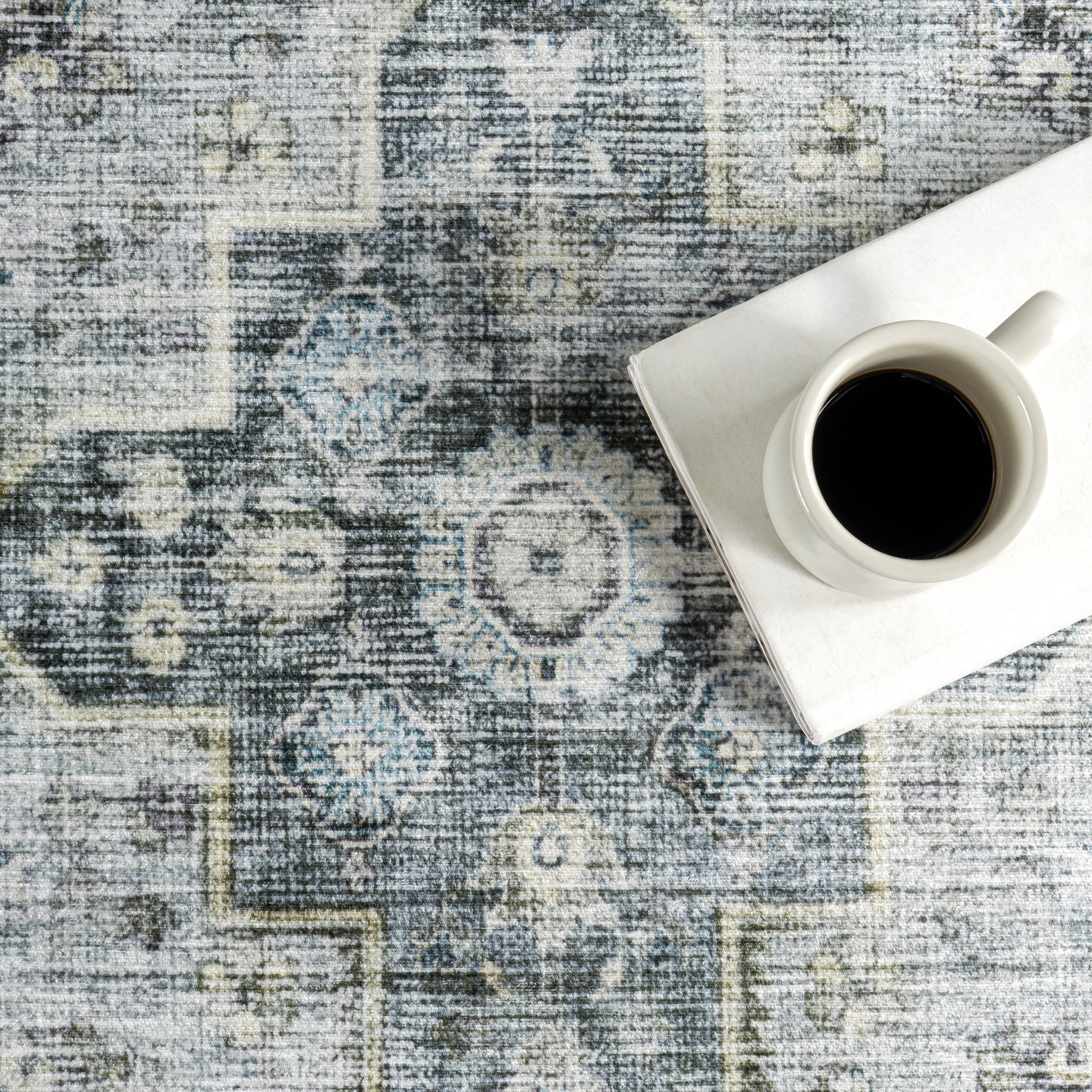 Kaiana Medallion Spill Proof Machine Washable Area Rug - Image 7