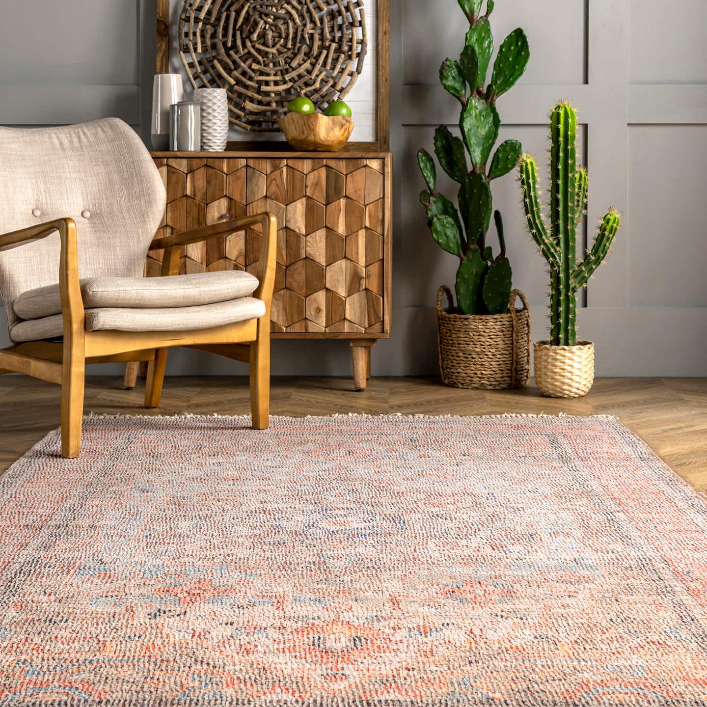 Lottie Floral Medallion Tassel Area Rug - Image 8