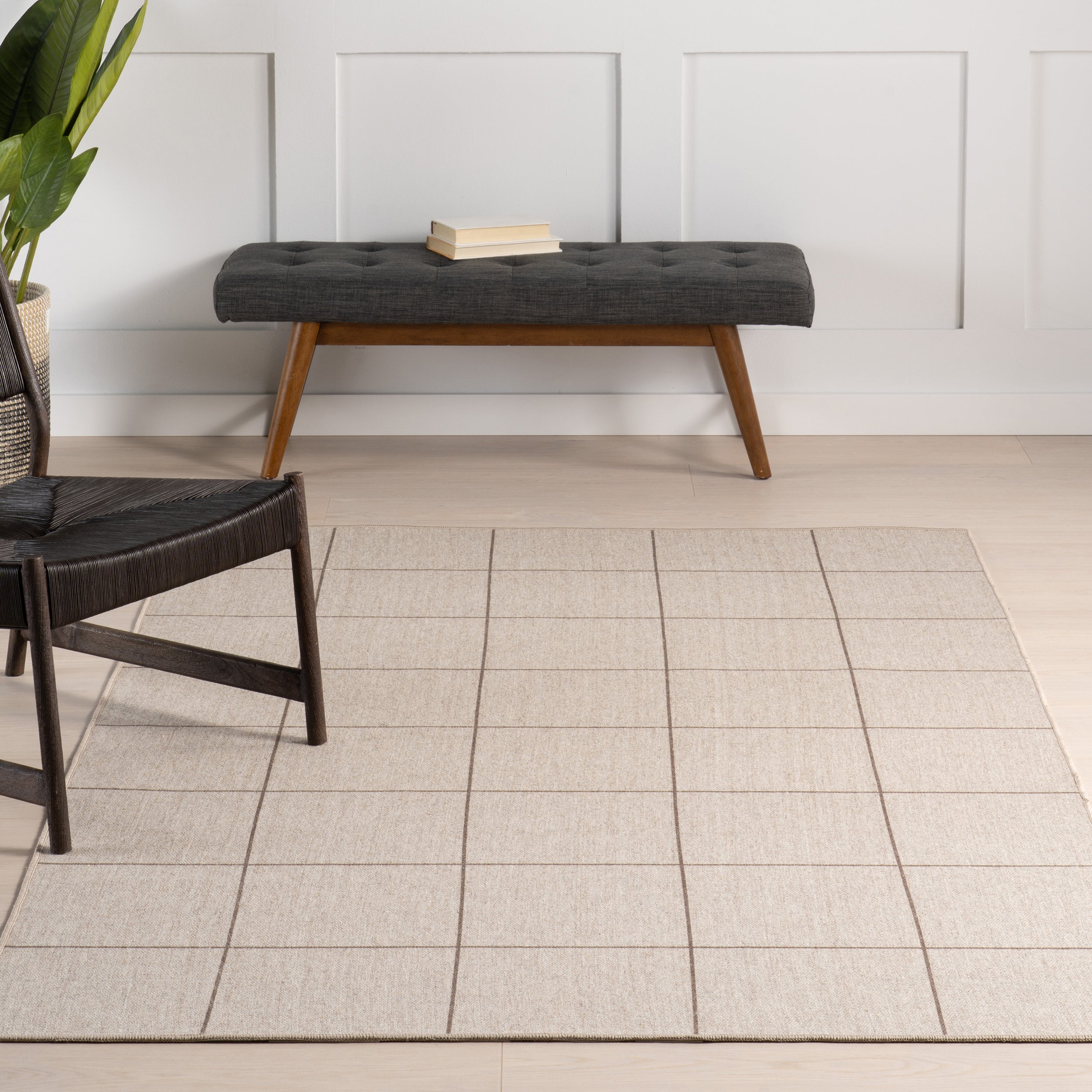 Calandra Checkered Machine Washable Area Rug - Image 9