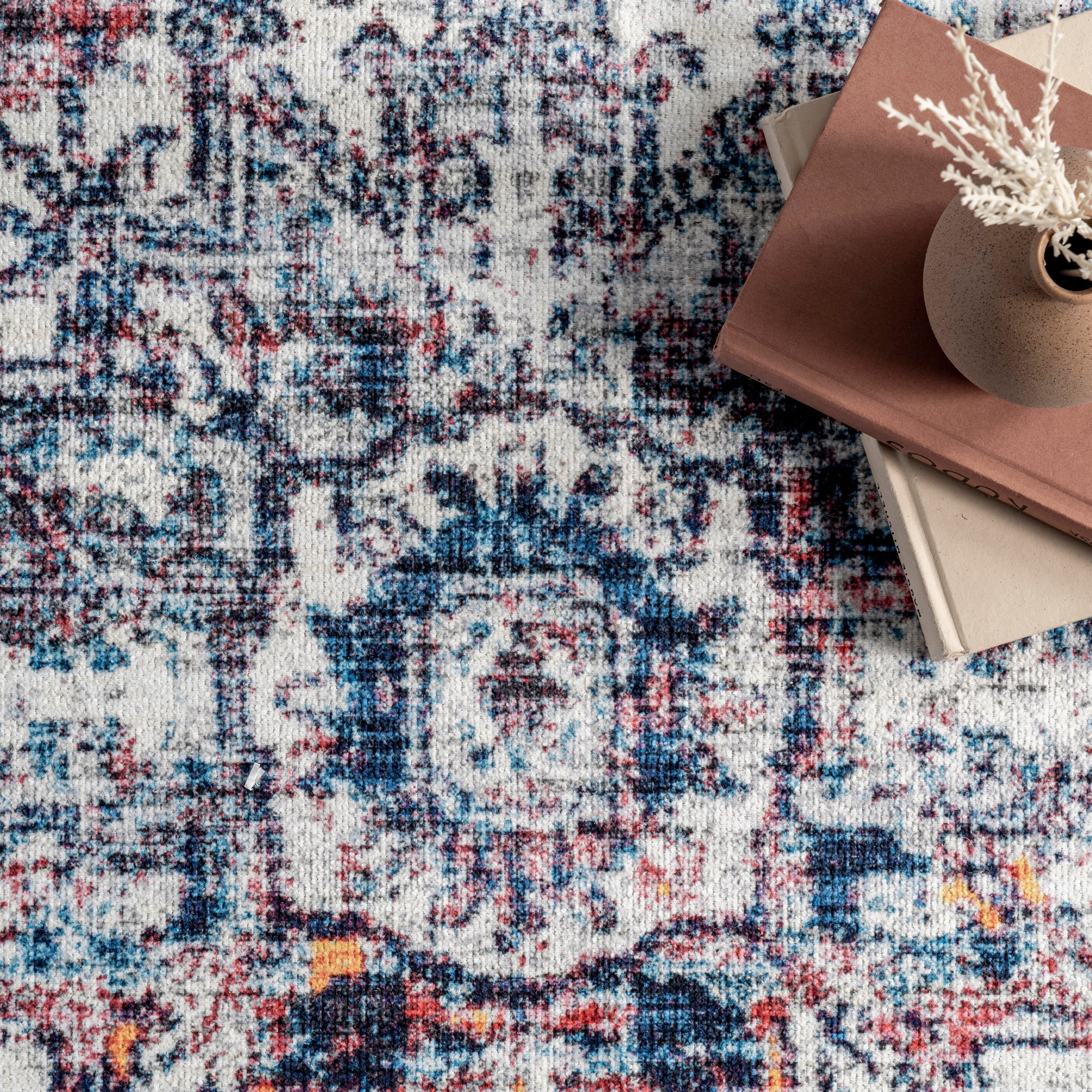 Kasi Vintage Persian Machine Washable Area Rug - Image 6