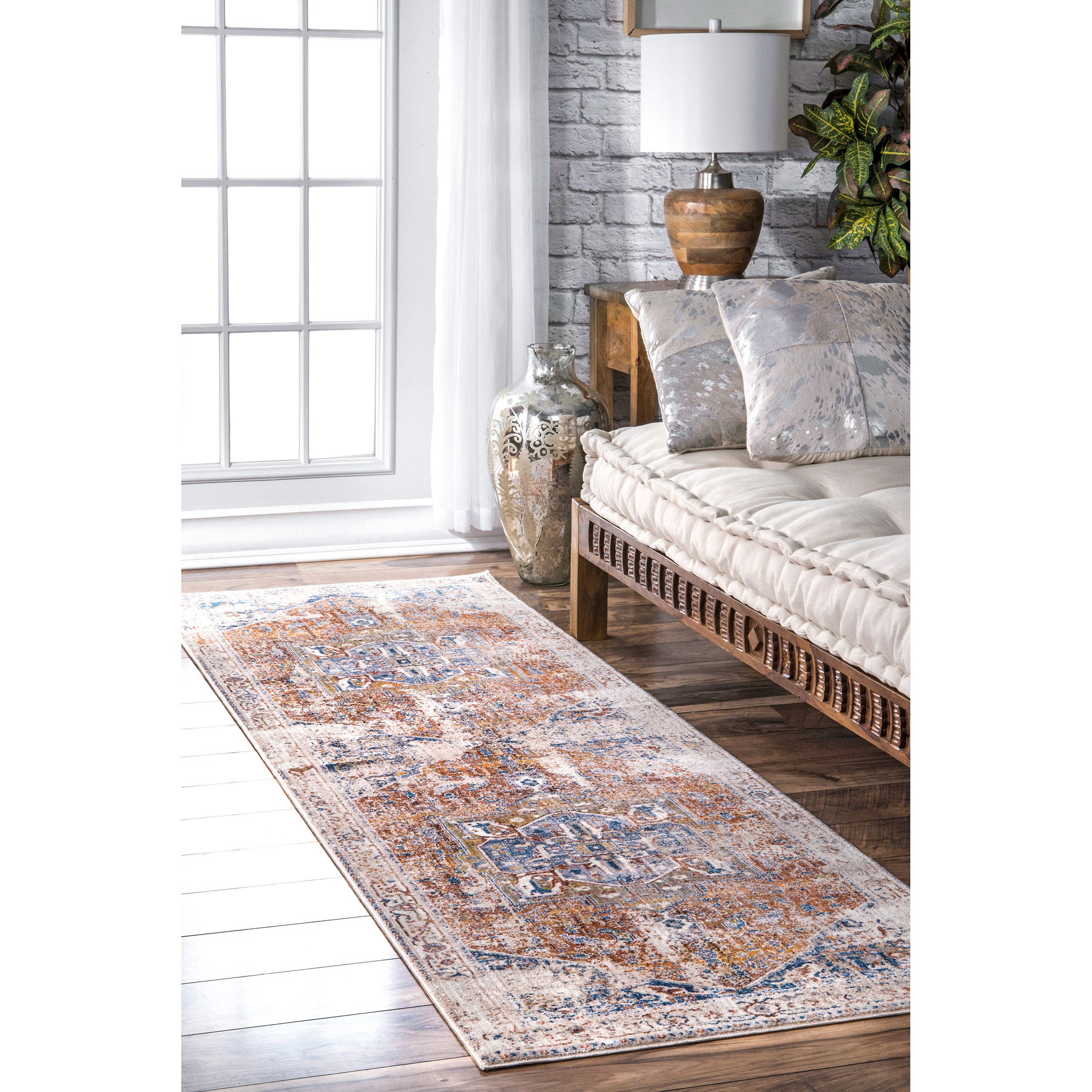 Harriet Vintage Medallion Fringe Area Rug - Image 20