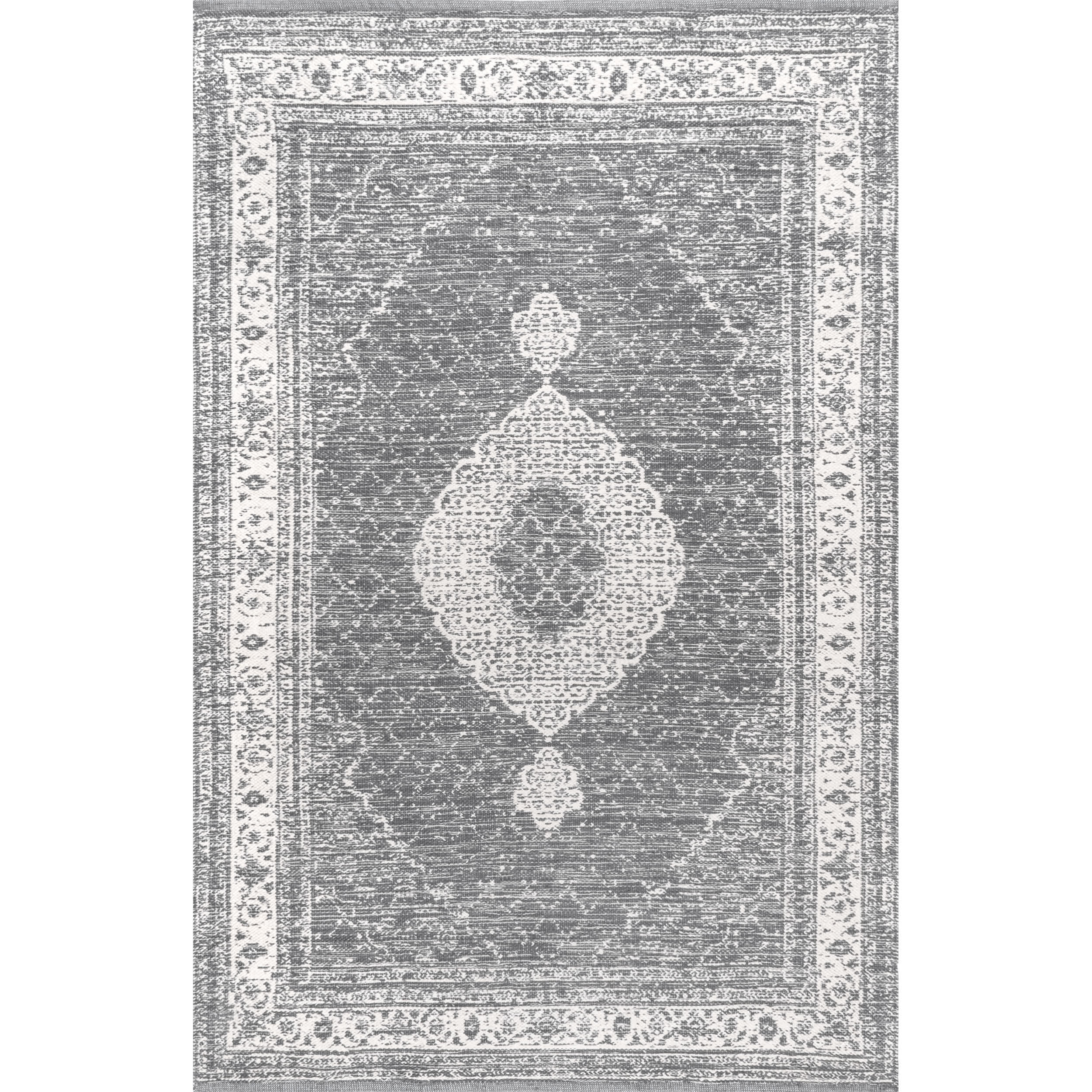 Ronnie Flatweave Traditional Medallion Area Rug