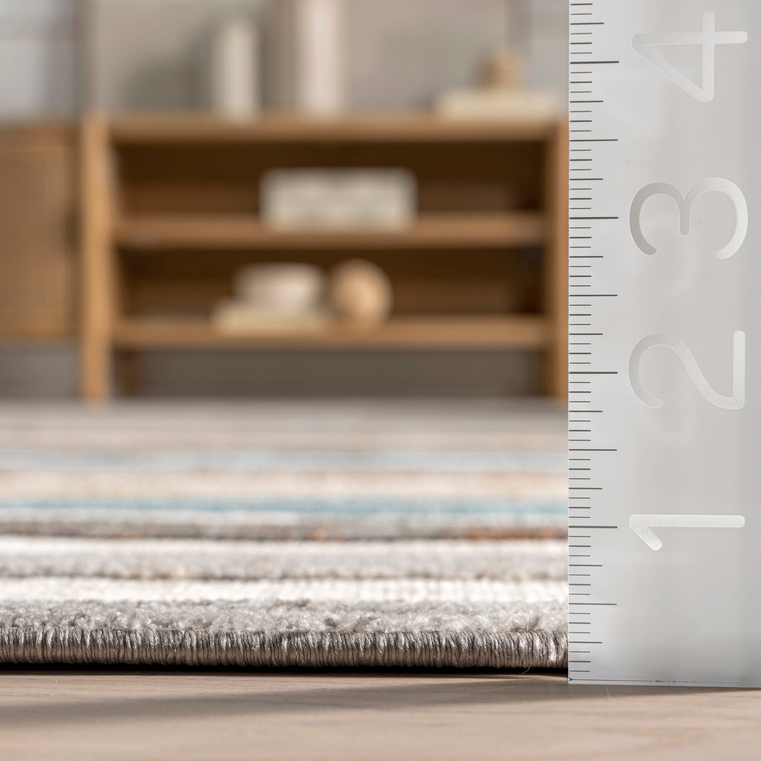 Jenae Multi Striped Machine Washable Area Rug - Image 3