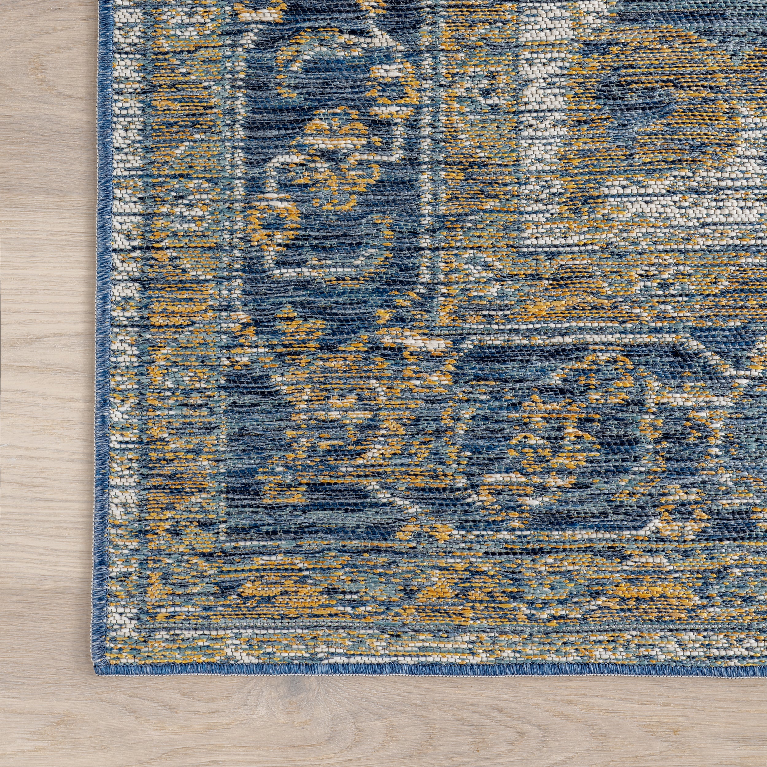 Pearl Indoor/Outdoor Reversible Medallion Area Rug - Image 6
