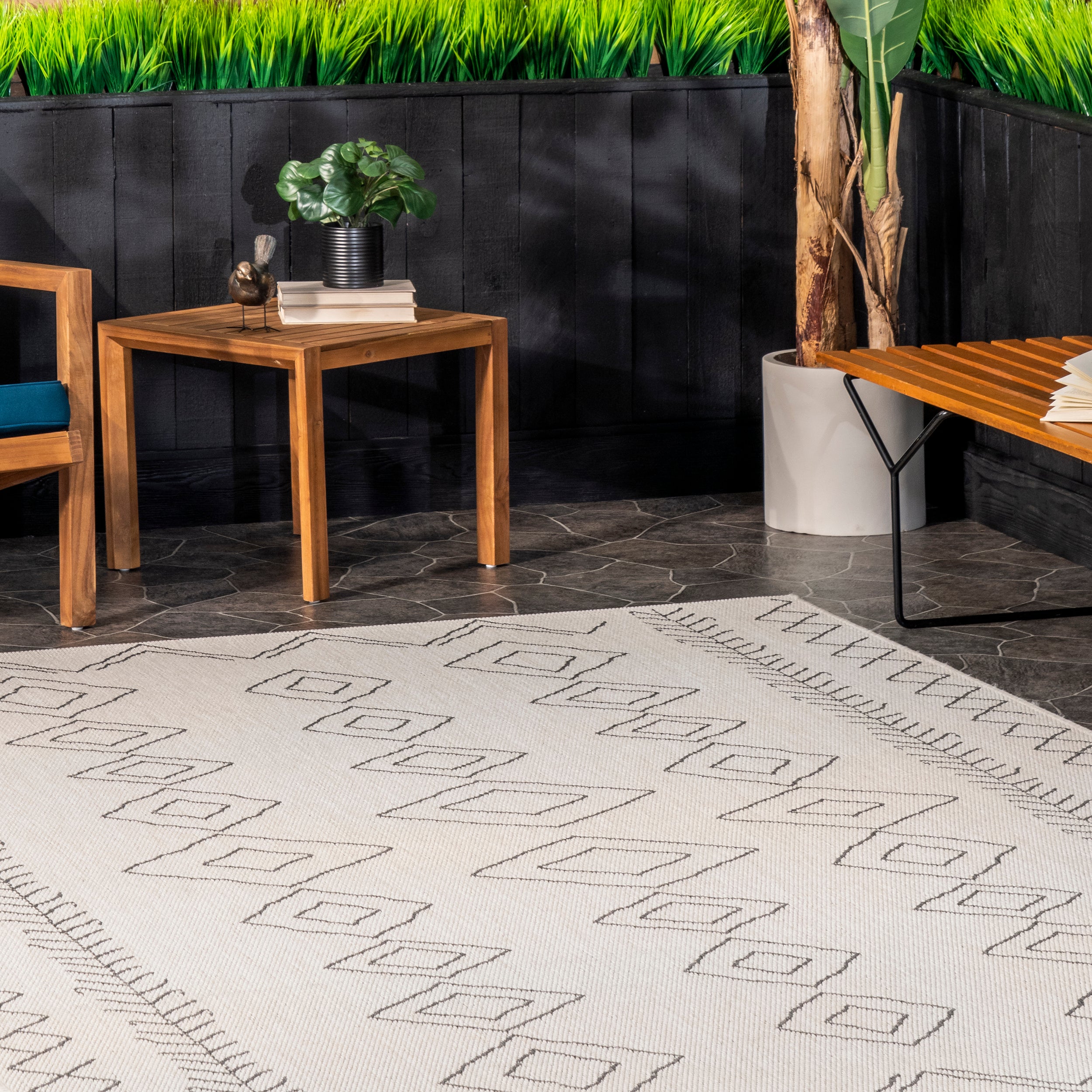 Serna Moroccan Indoor/Outdoor Area Rug - Image 9