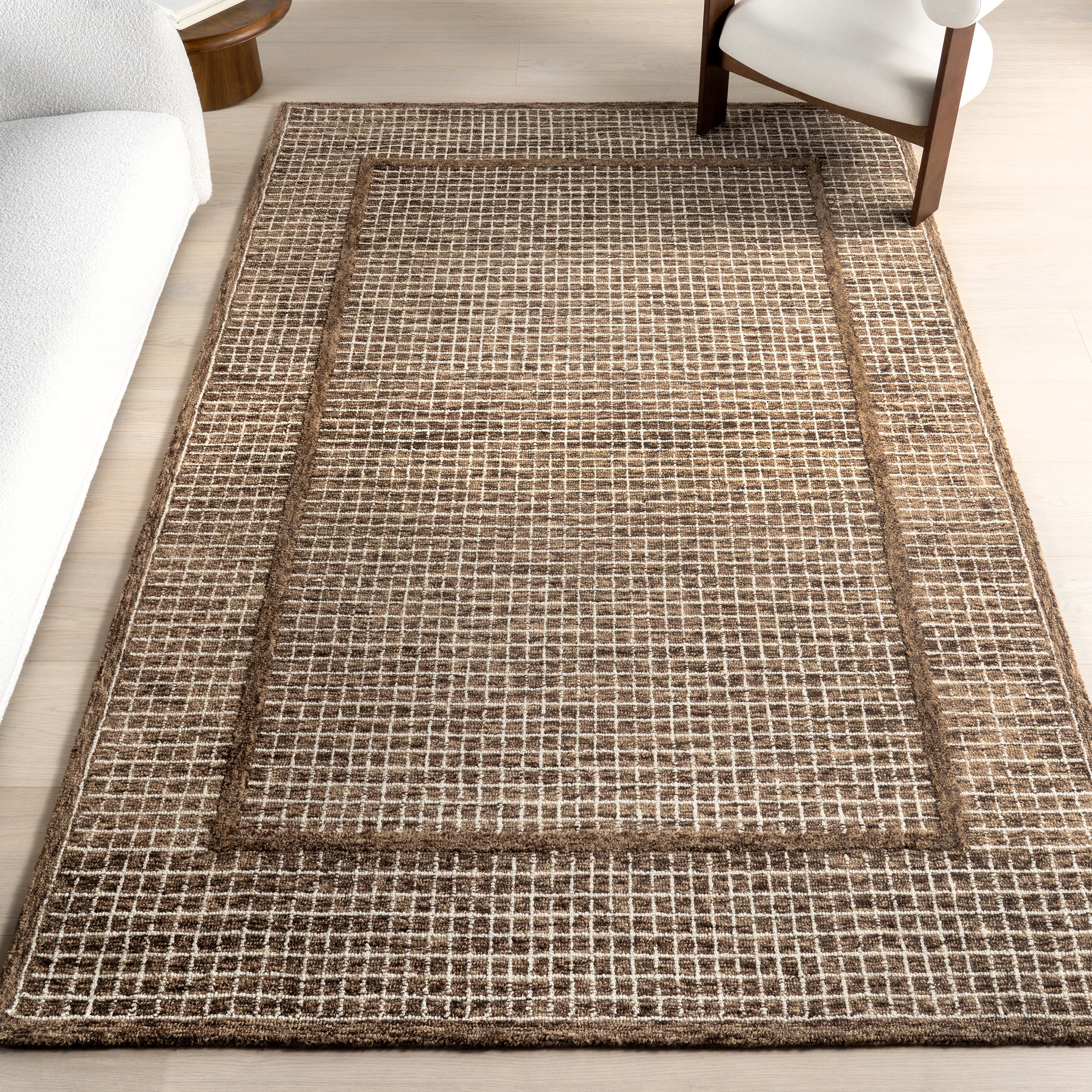 Emaline Geometric Wool Area Rug - Image 2