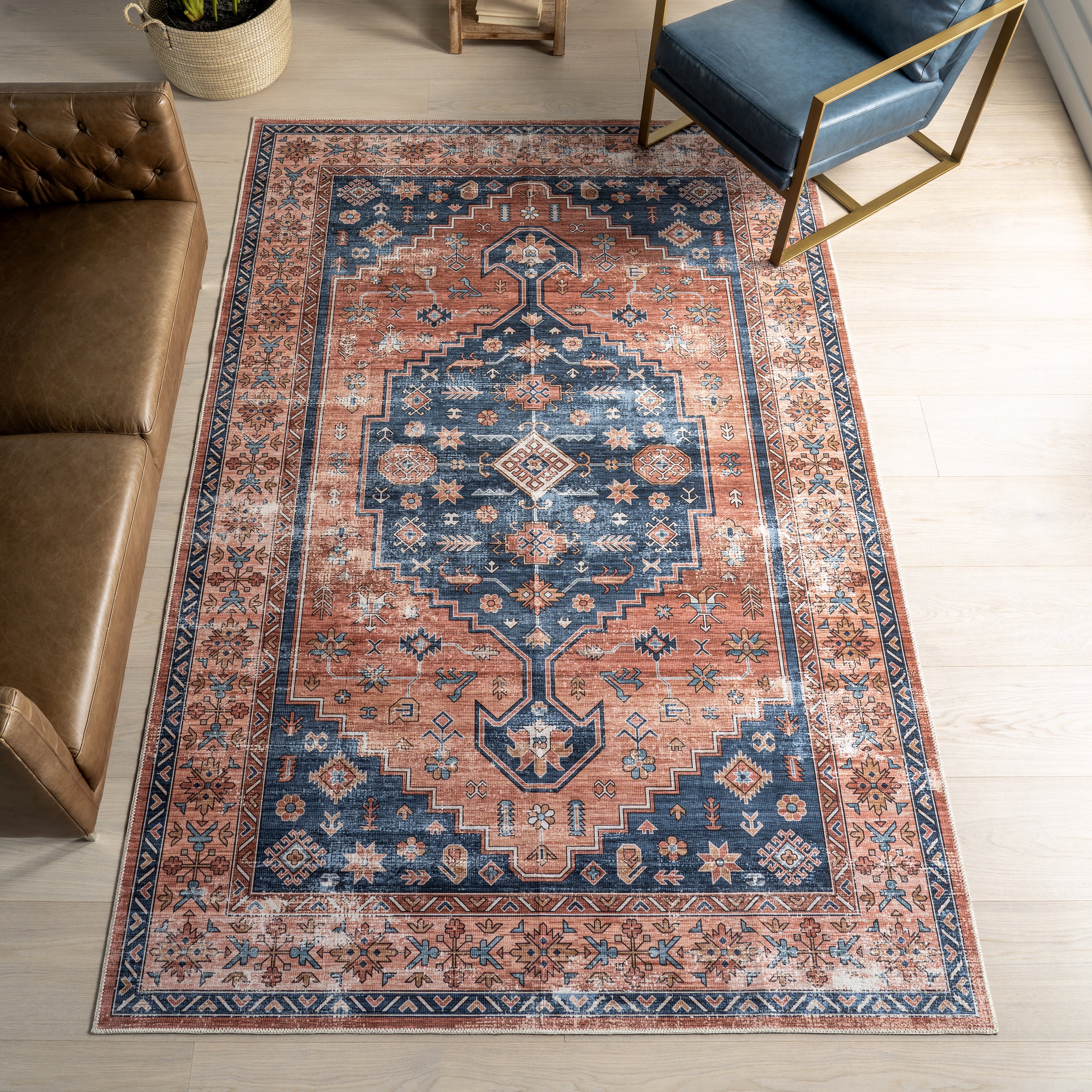 Astra SplashGuard Traditional Machine Washable Area Rug - Image 2