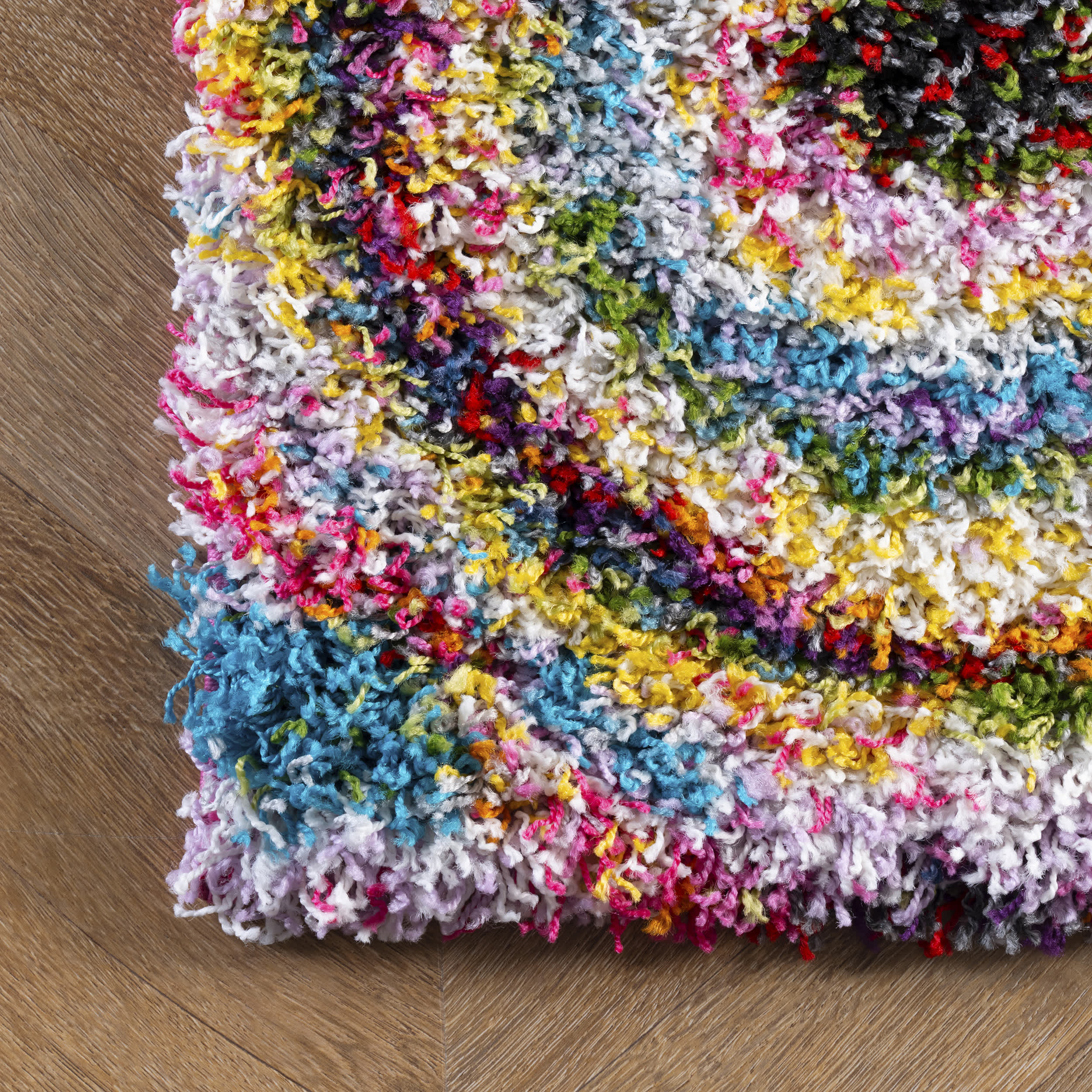 Kindra Circles Shaggy Area Rug - Image 3
