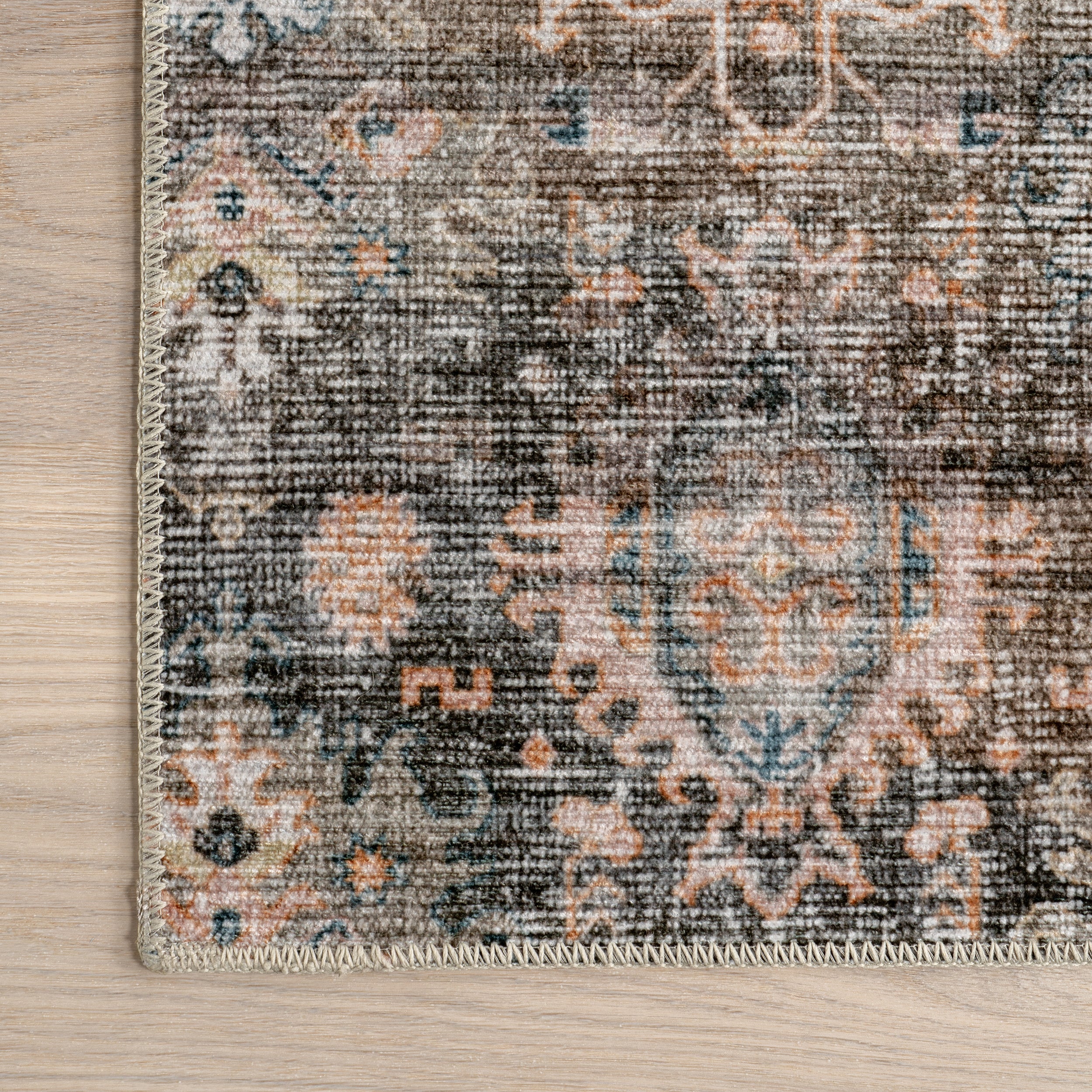 Keziah Vintage Medallion Stain-Resistant Machine Washable Area Rug - Image 5