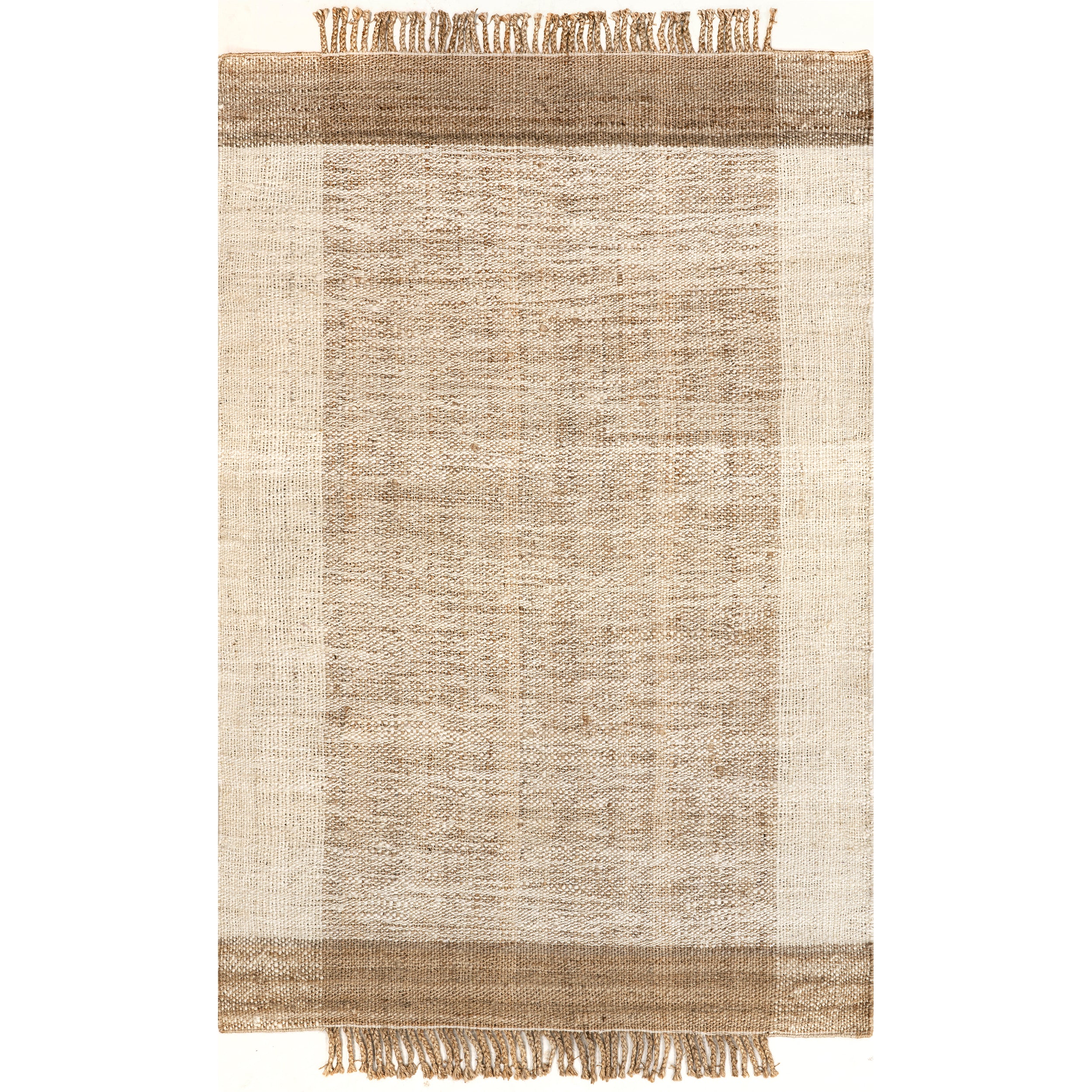 Fletcher Casual Jute Middle Tassel Area Rug