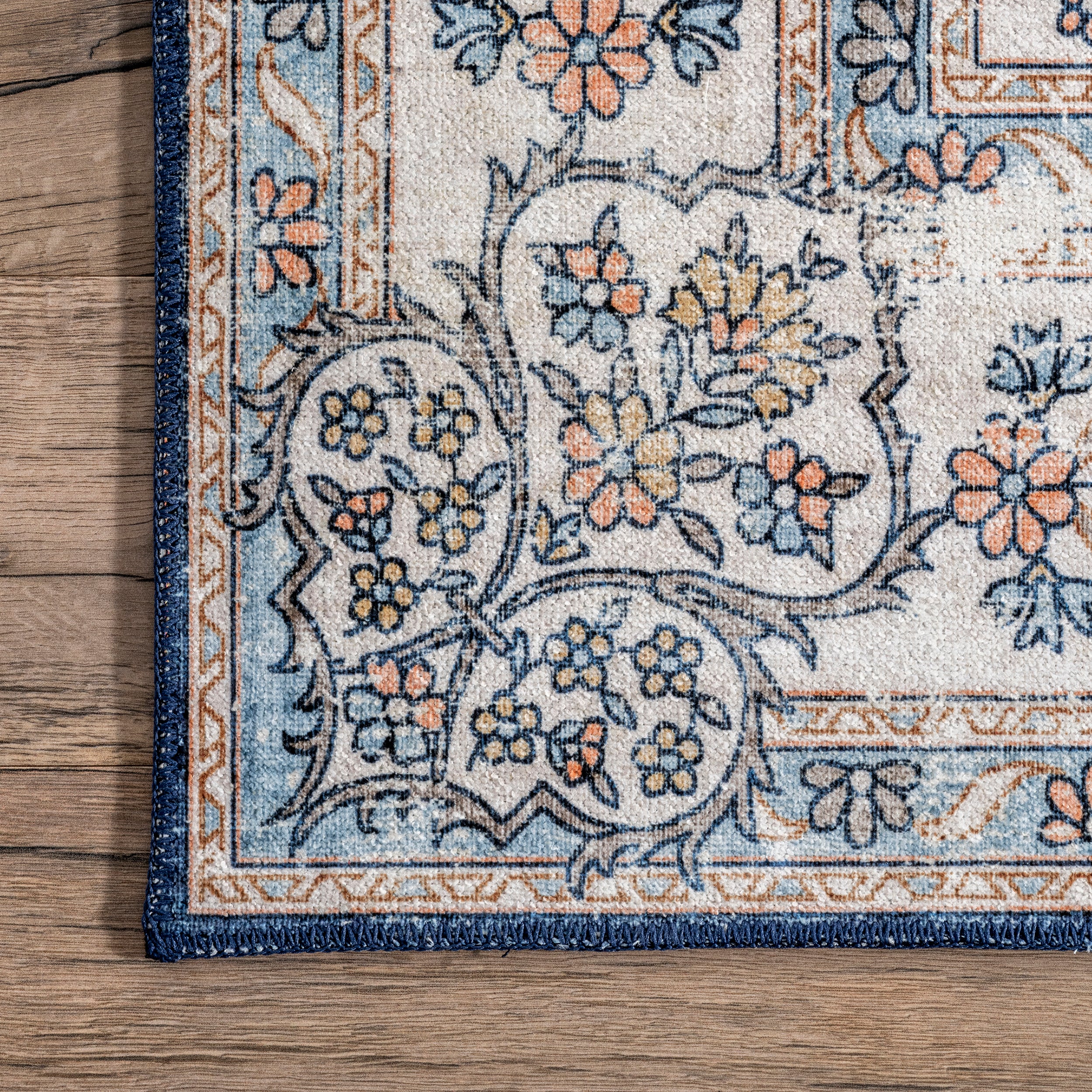 Ren Vintage Floral Machine Washable Area Rug - Image 28