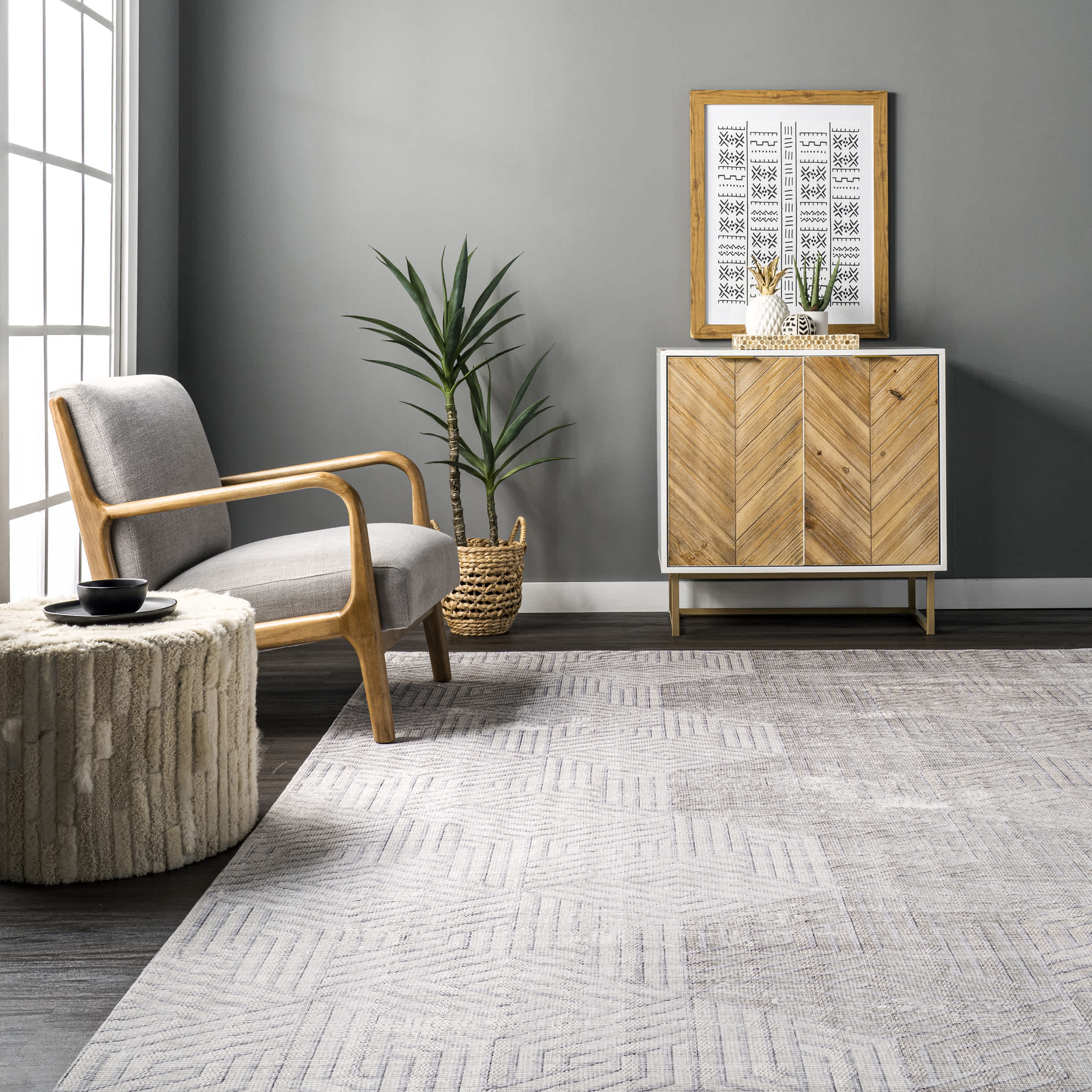Ophelia Washable Honeycomb Area Rug - Image 8