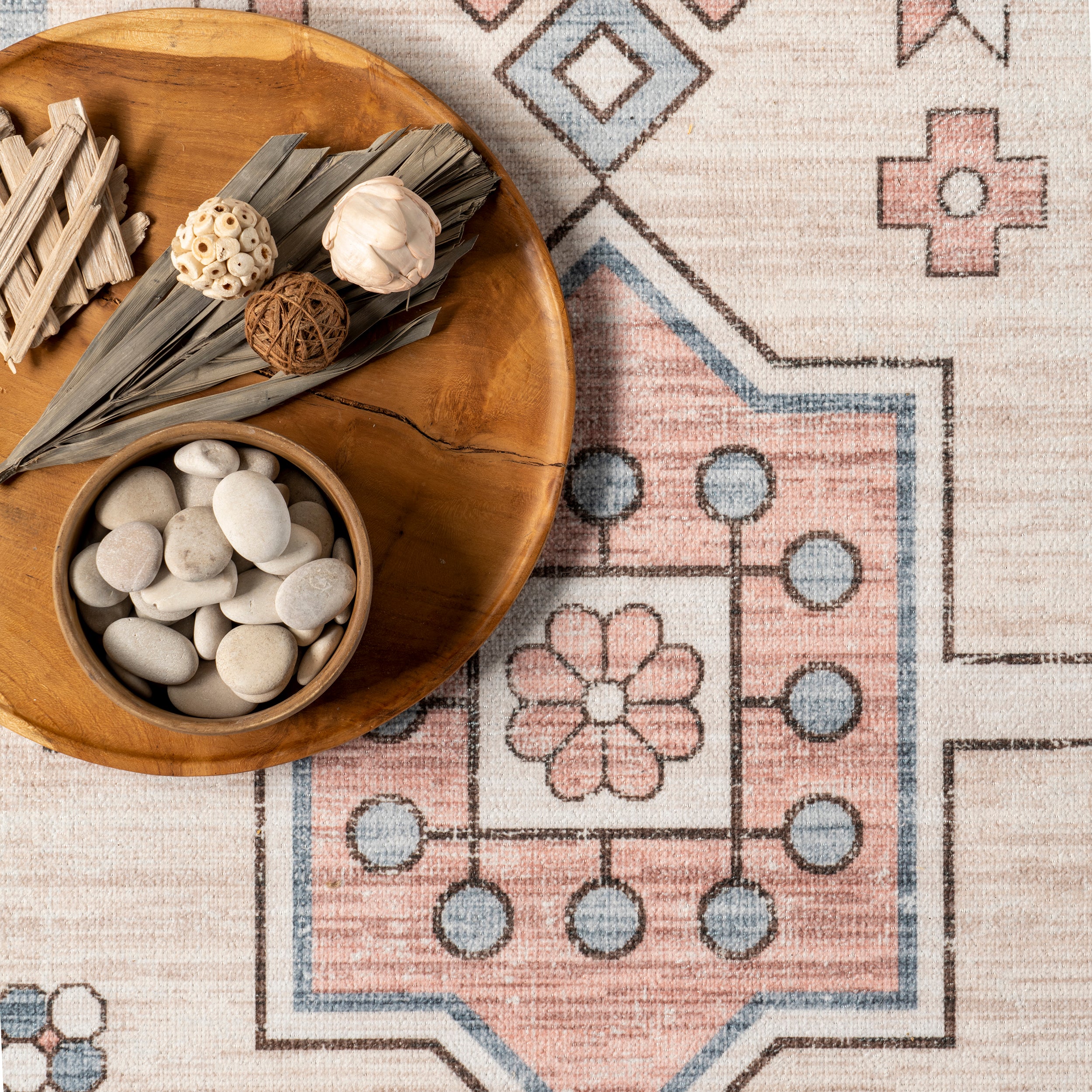 Catreena Transitional Floral Machine Washable Area Rug - Image 6