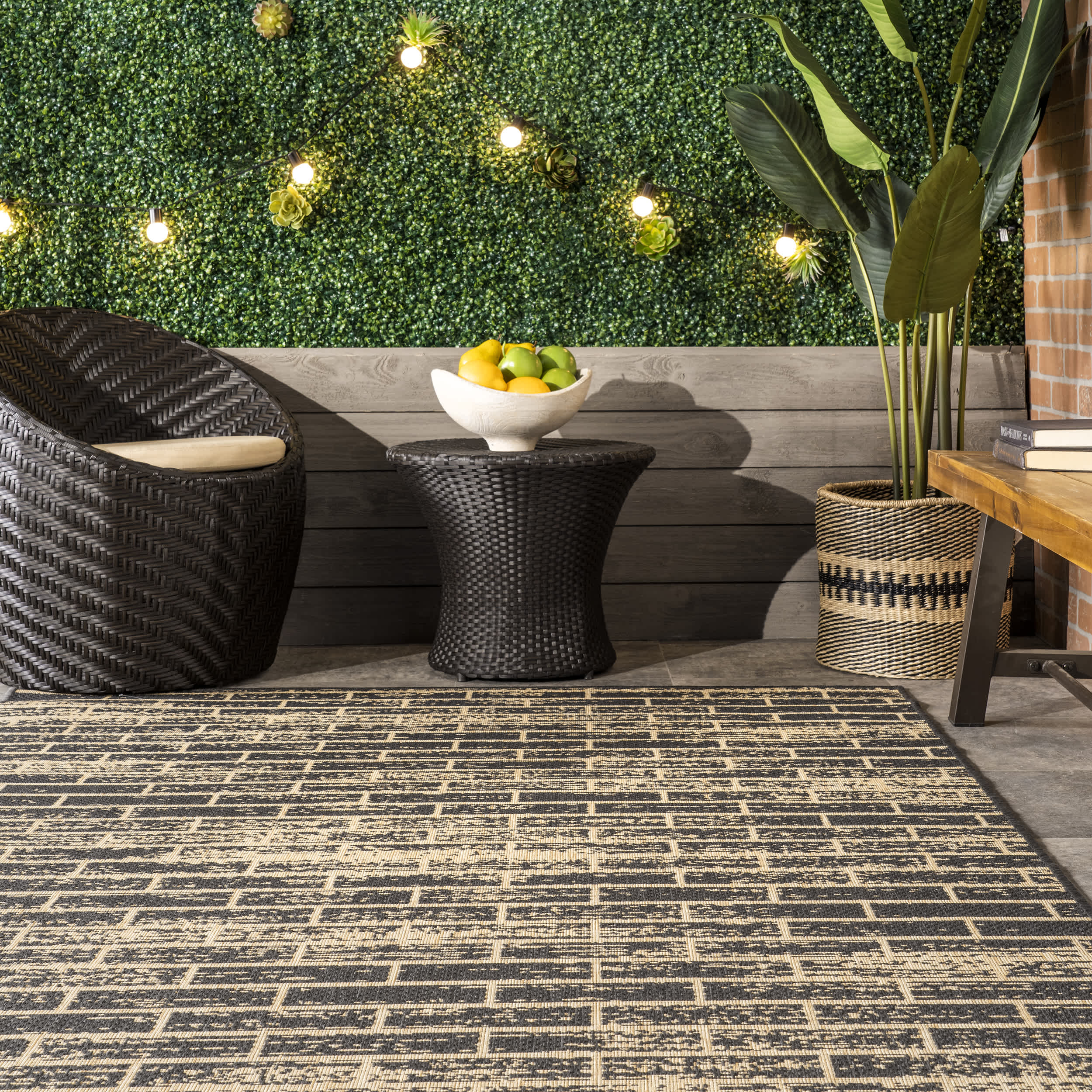 Justina Abstract Brick Indoor/Outdoor Area Rug - Image 8