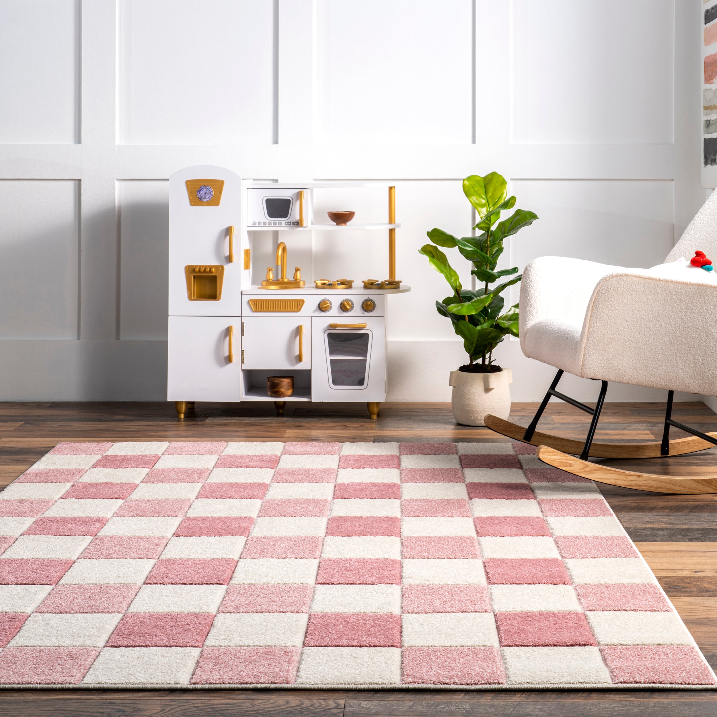 Aubrey Checkered Kids Area Rug - Image 8