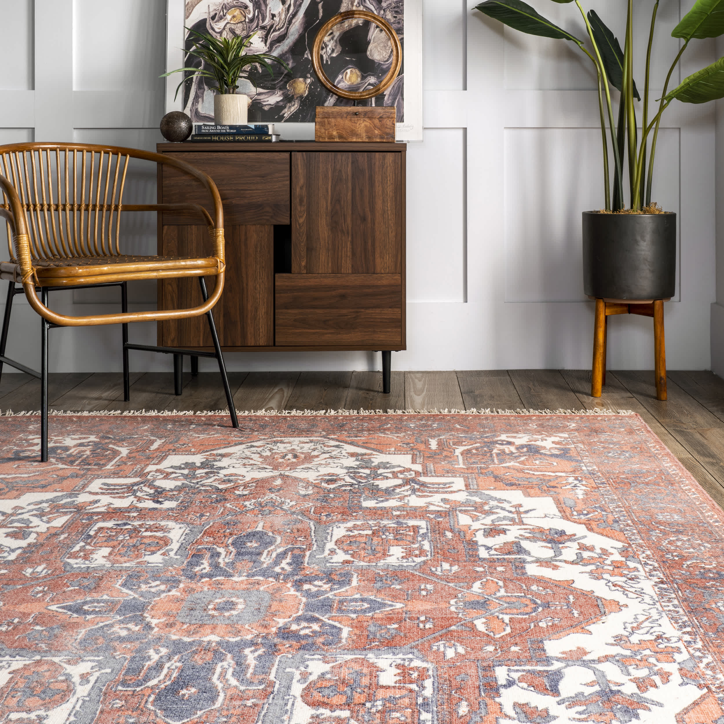 Hand Woven Werner Fringe Area Rug - Image 8