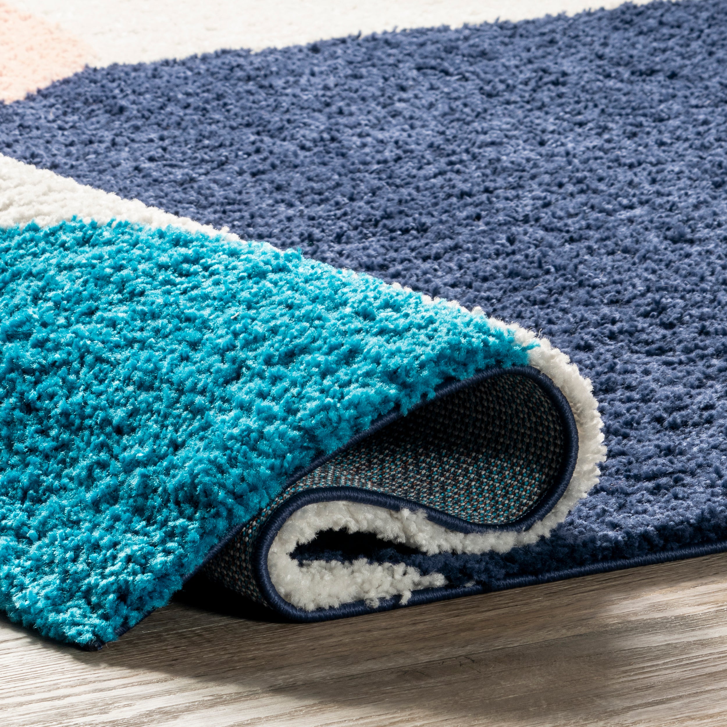 Ellyn Abstract Shapes Shag Area Rug - Image 4