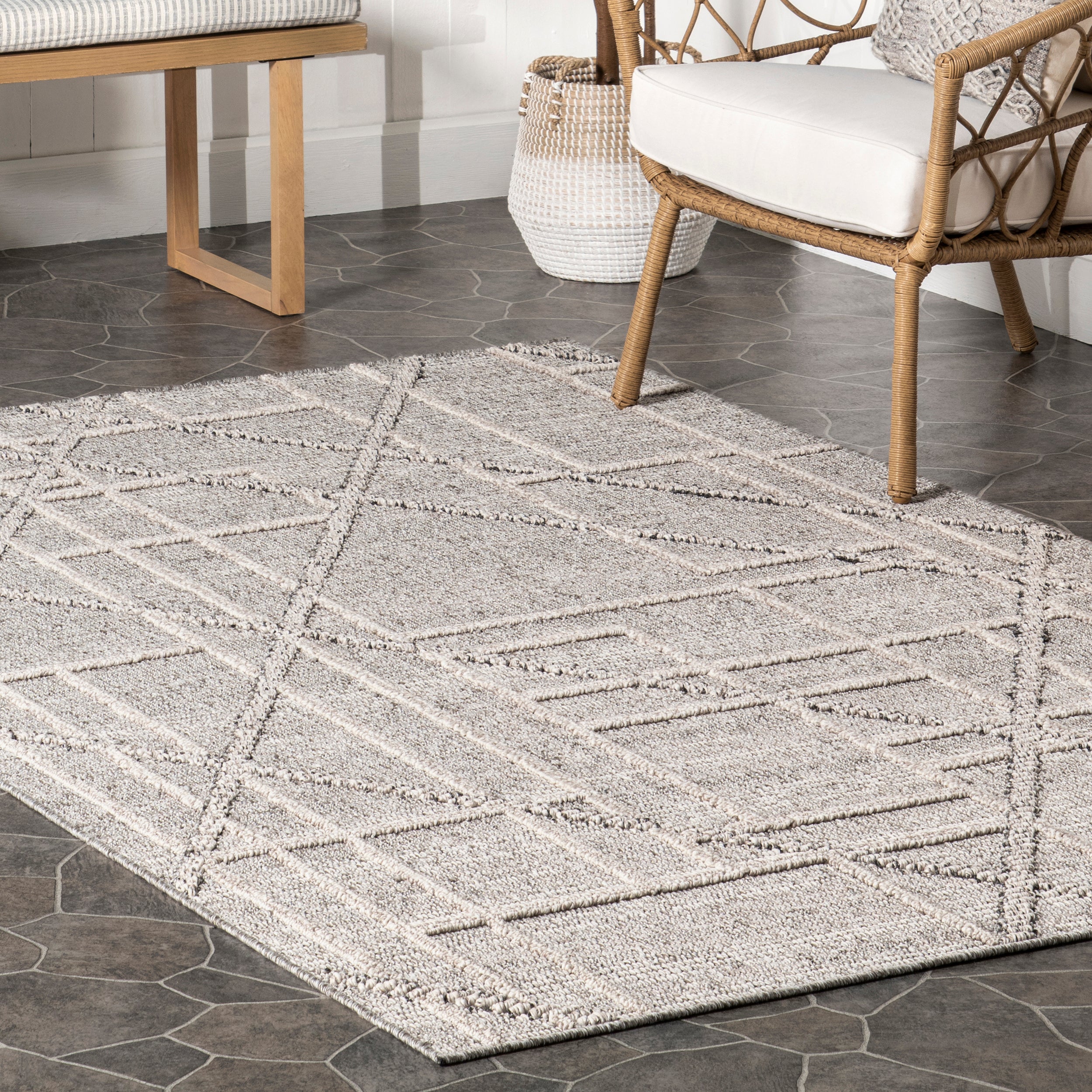 Crissy Contemporary High-Low Indoor/Outdoor Area Rug - Image 9