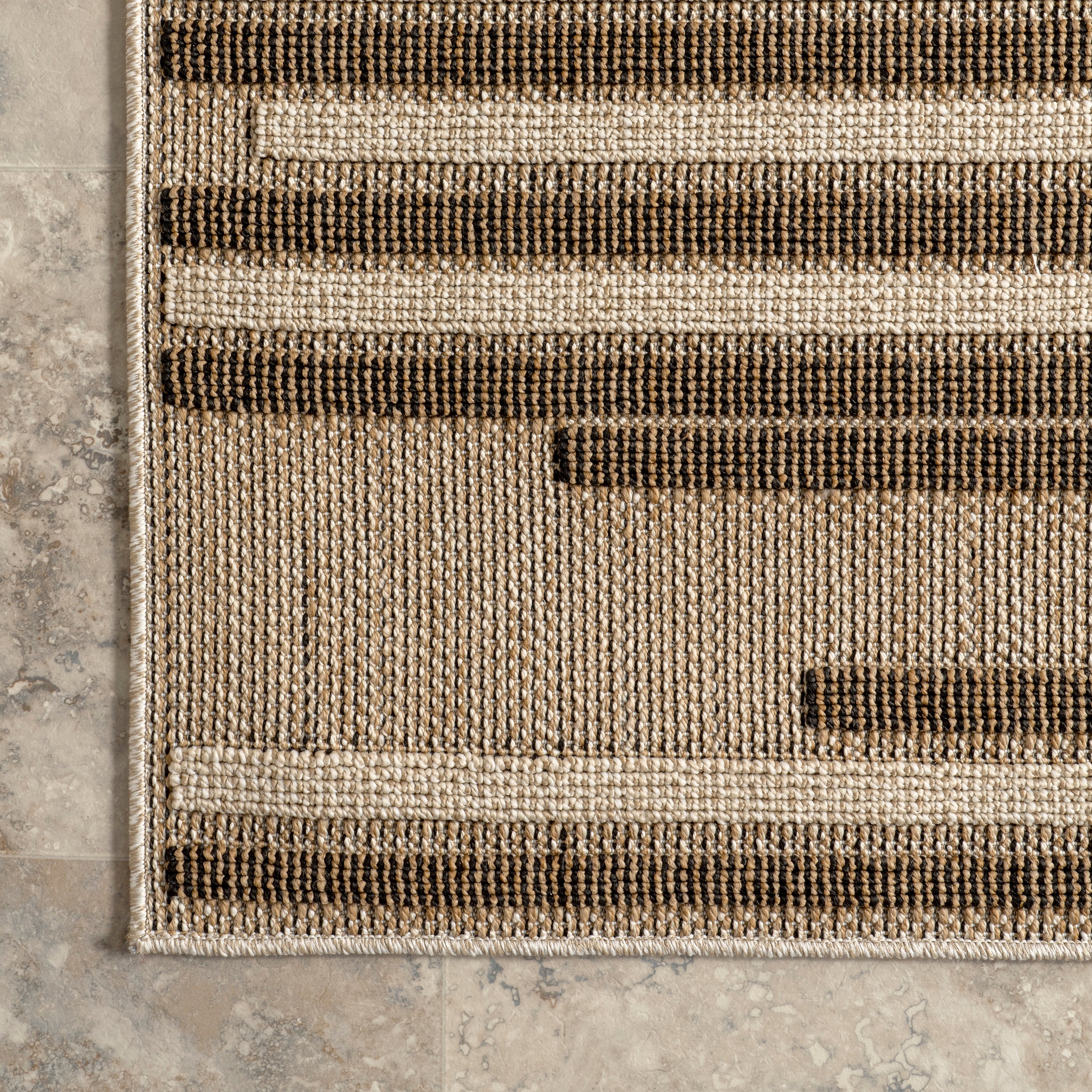 Shana Neutral Striped Indoor/Outdoor Area Rug - Image 5