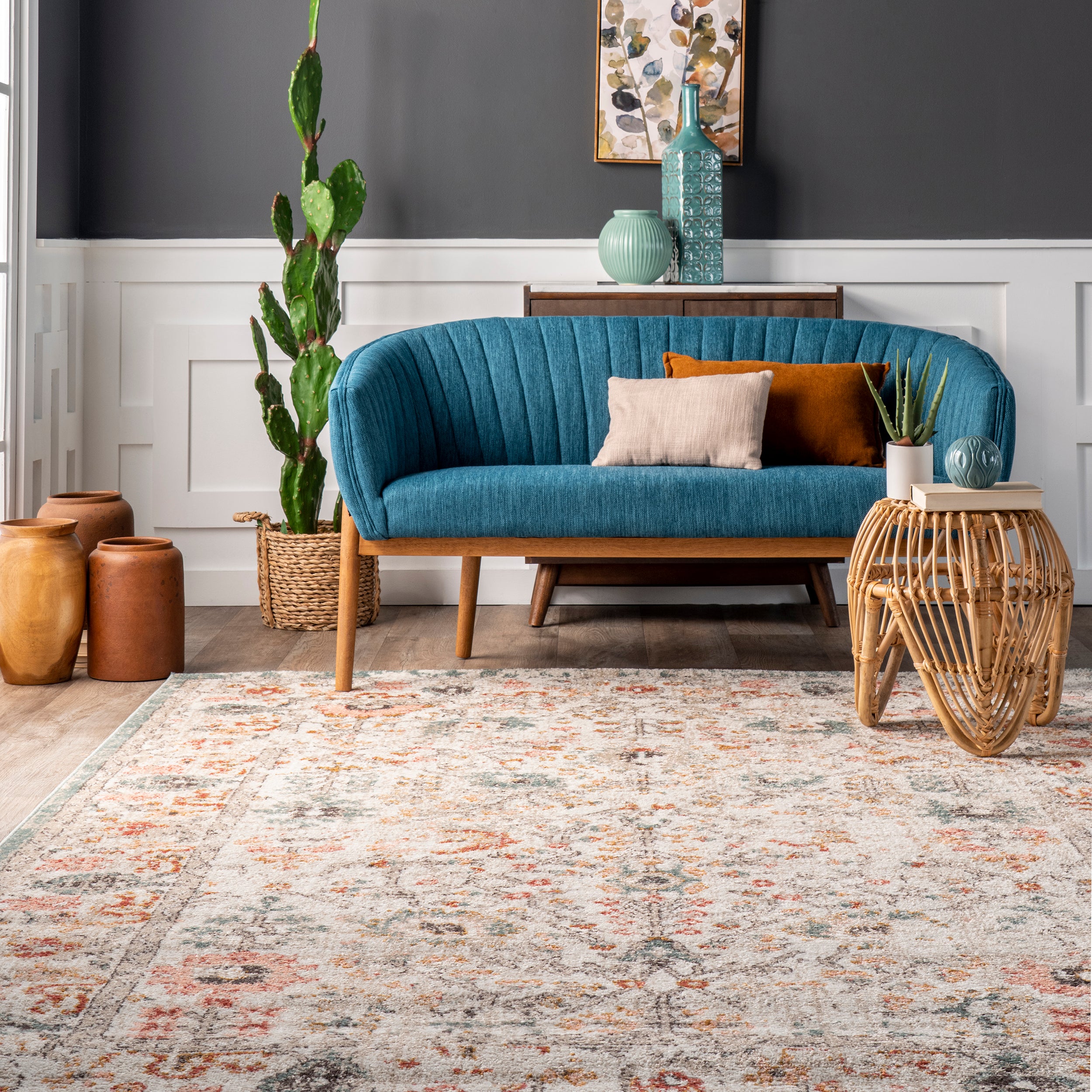 Lenore Vintage Floral Area Rug - Image 8