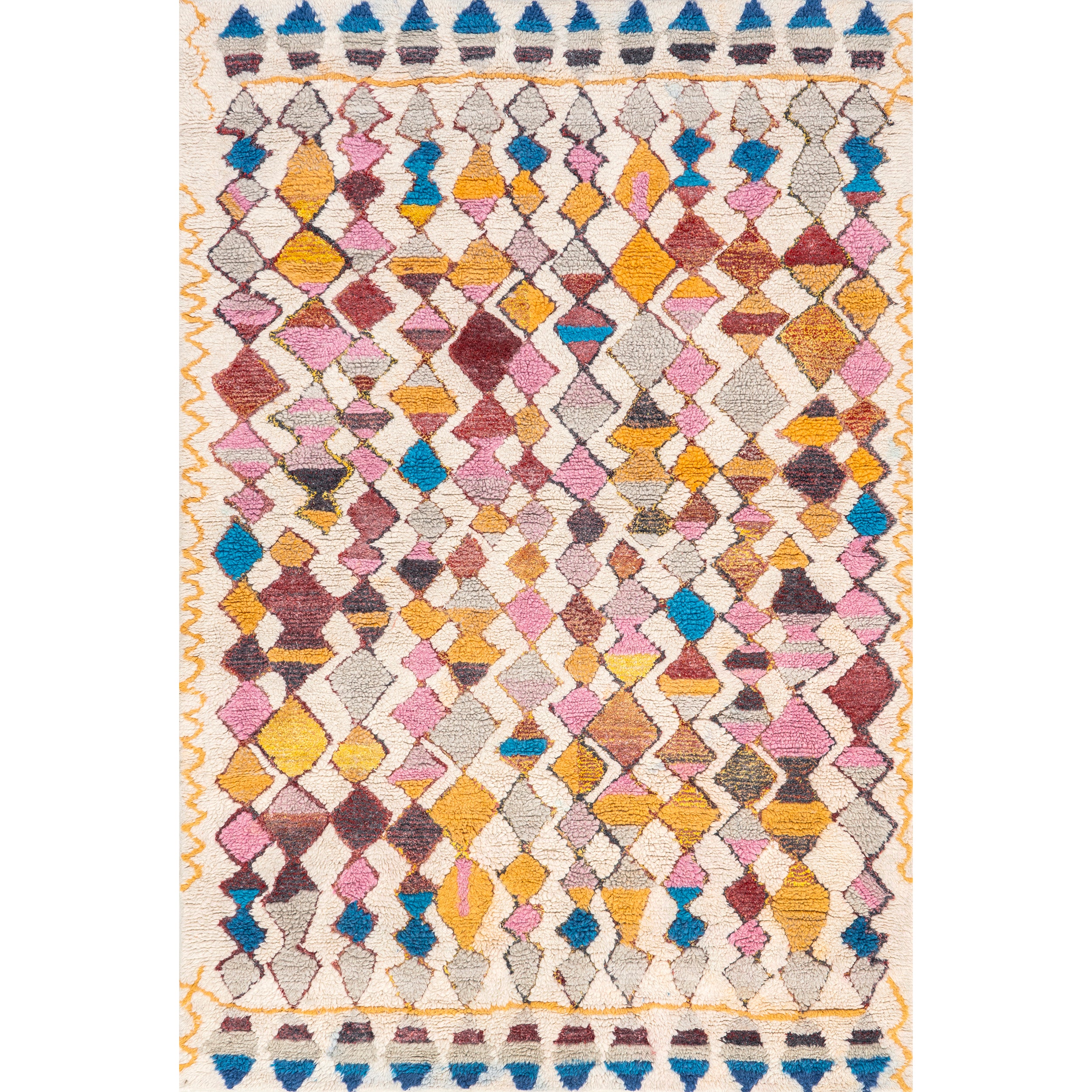 Hand Tufted Moroccan Helaine Shaggy Area Rug