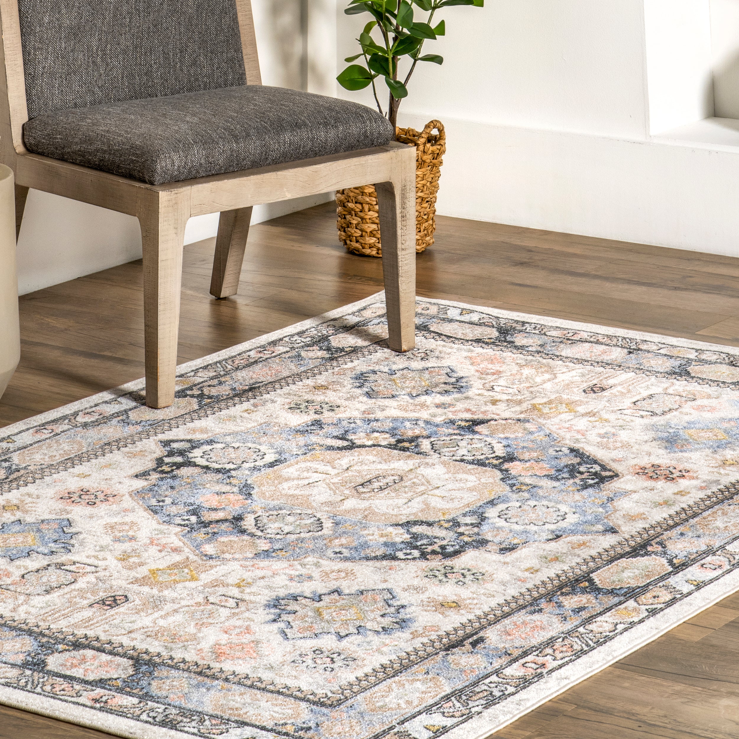 Lesia Persian Medallion Machine Washable Area Rug - Image 9