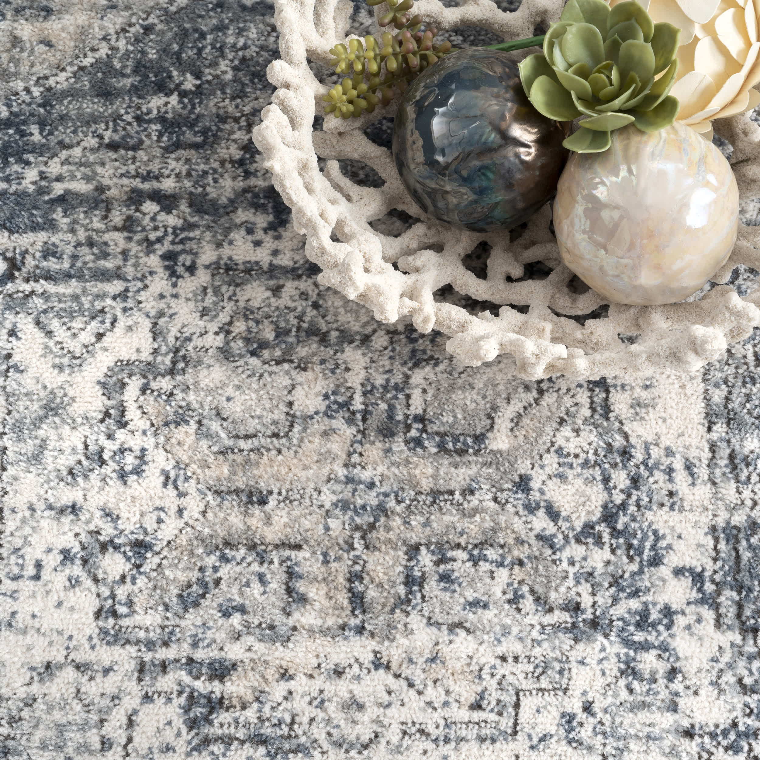 Jayla Barbed Iris Medallion Area Rug - Image 6