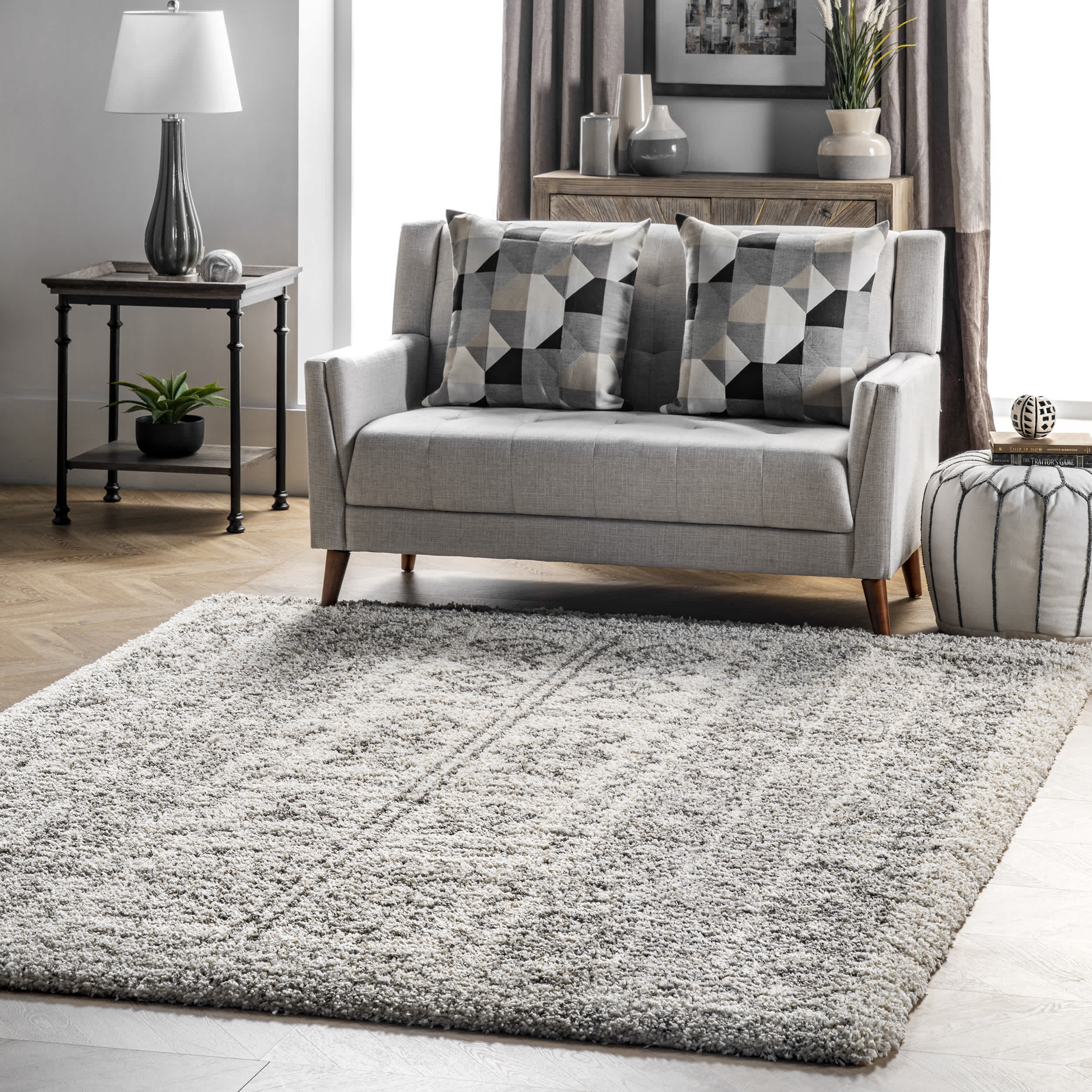 Hurley Tribal Shaggy Area Rug - Image 2