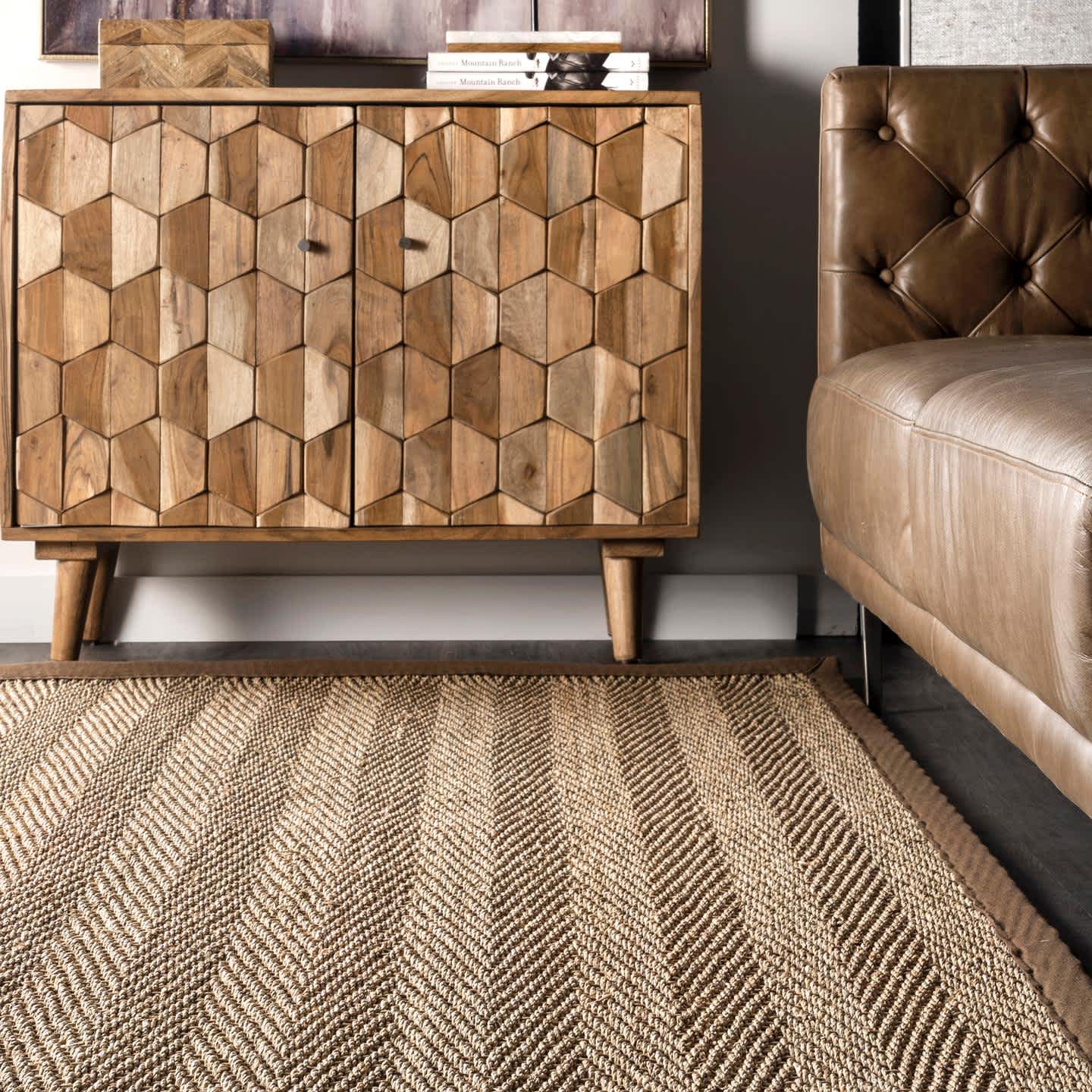 Larnaca Seagrass Herringbone Indoor/Outdoor Area Rug - Image 21