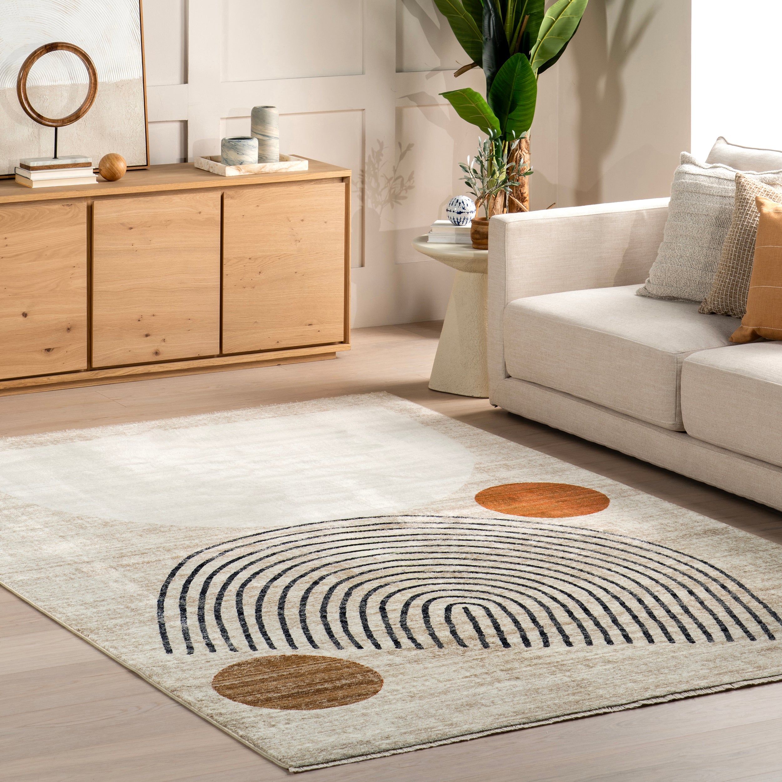 Bevin Abstract Sky Fringe Area Rug - Image 11