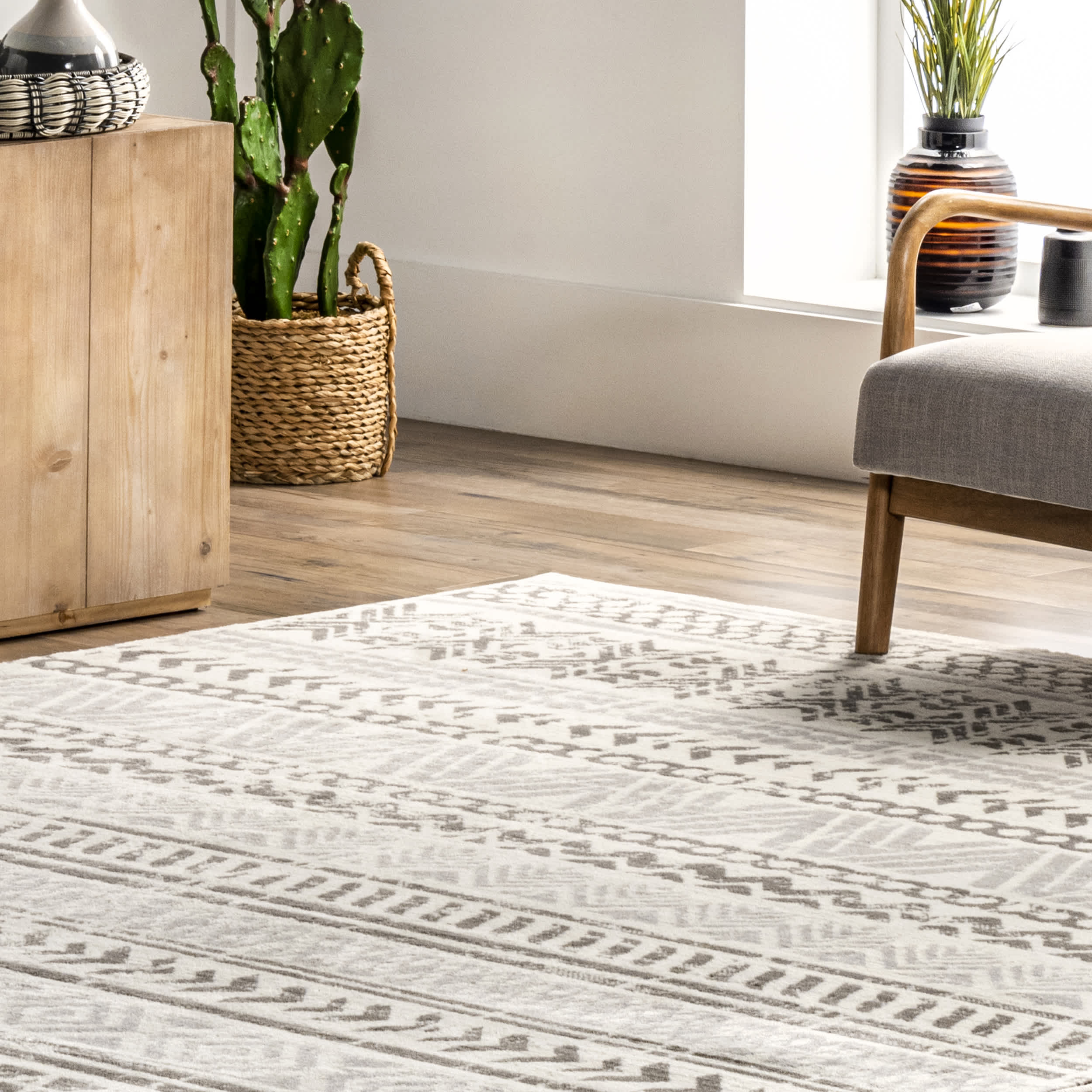 Chloe Tribal Motif Banded Area Rug - Image 18