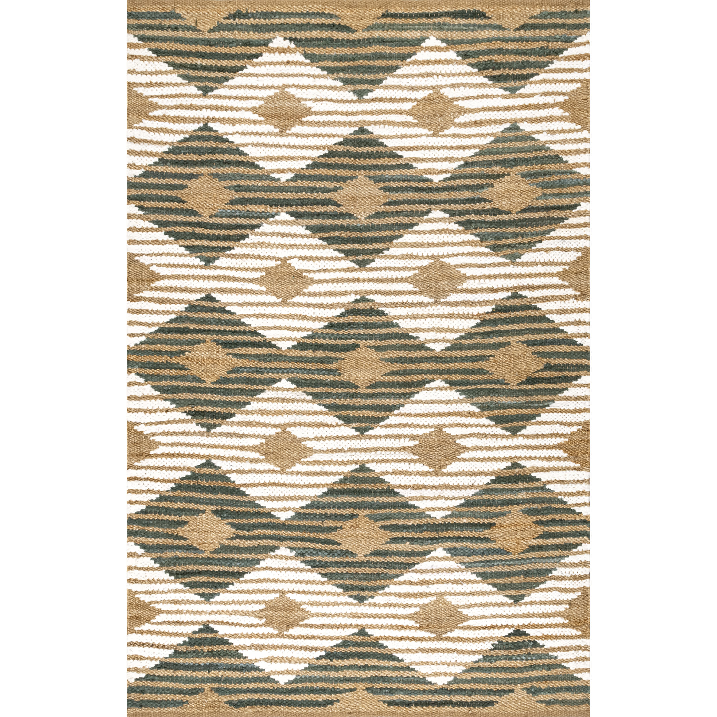 Hand Braided Marla Denim And Jute Diamonds - Image 21