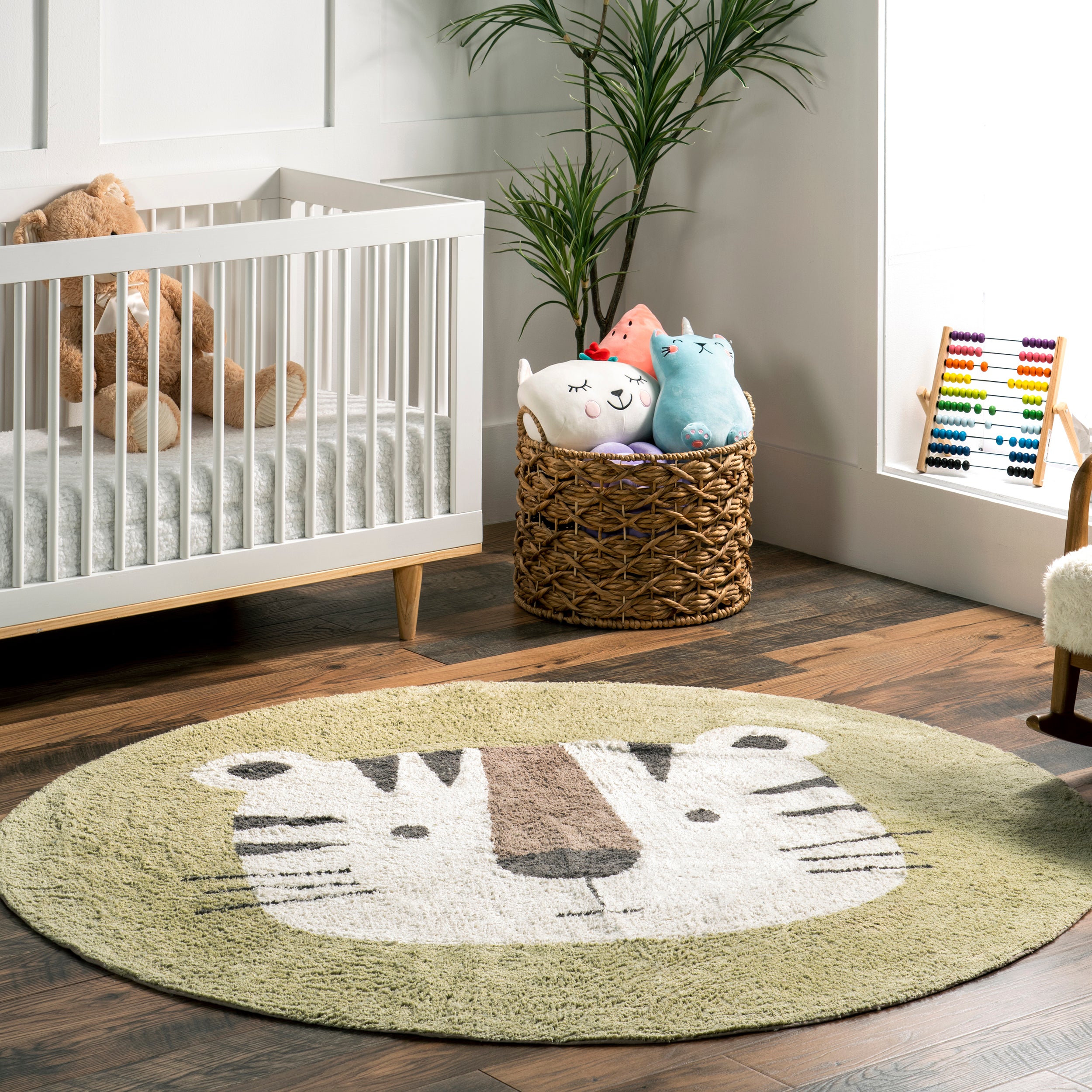 Lumi Tiger Kids Machine Washable Area Rug - Image 2
