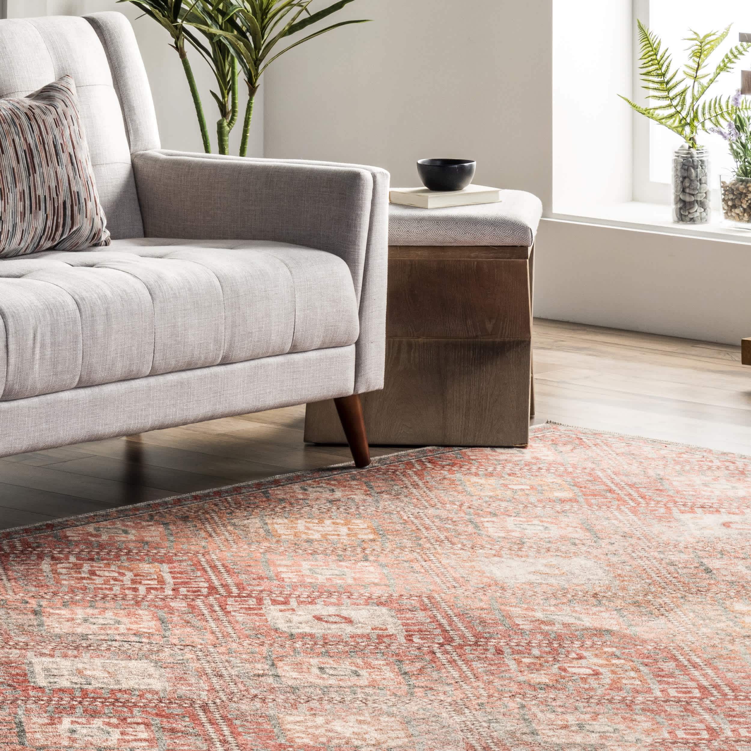 Serenity Machine Washable Diamond Trellis Area Rug - Image 9