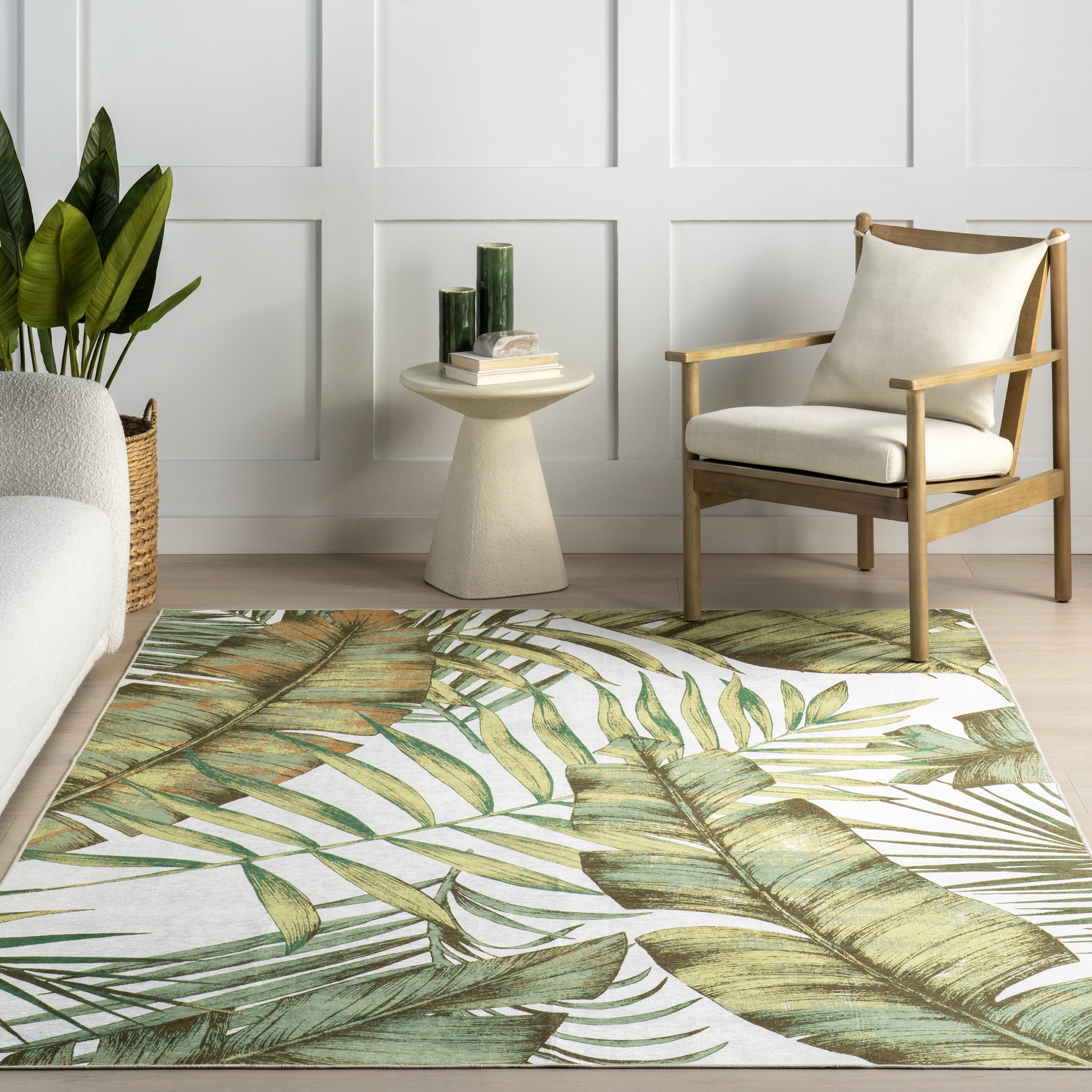 Cyra Splashguard Graphic Machine Washable Area Rug - Image 9