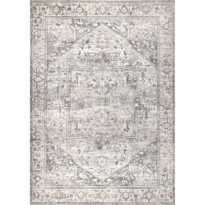 Brielle Machine Washable Vintage Medallion Area Rug